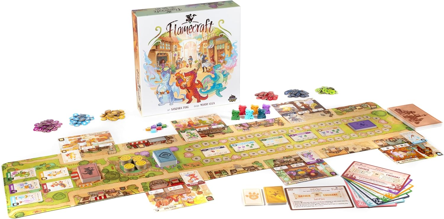 Lucky Duck Games Flamecraft Board Game | English Version | Strategy Worker Placement Game 5