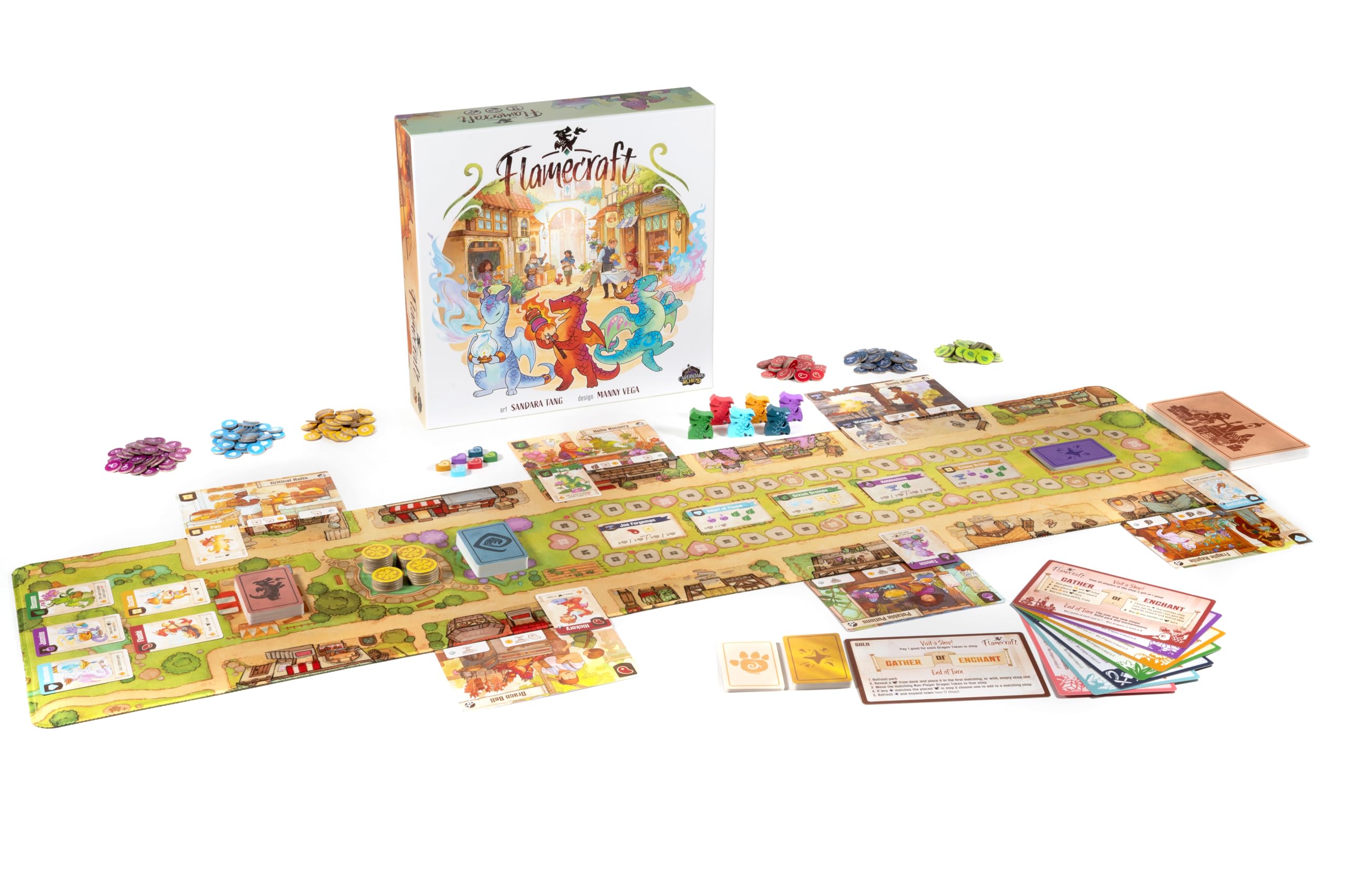 Lucky Duck Games Flamecraft Board Game | Strategy | 1-5 Players | 60 Min