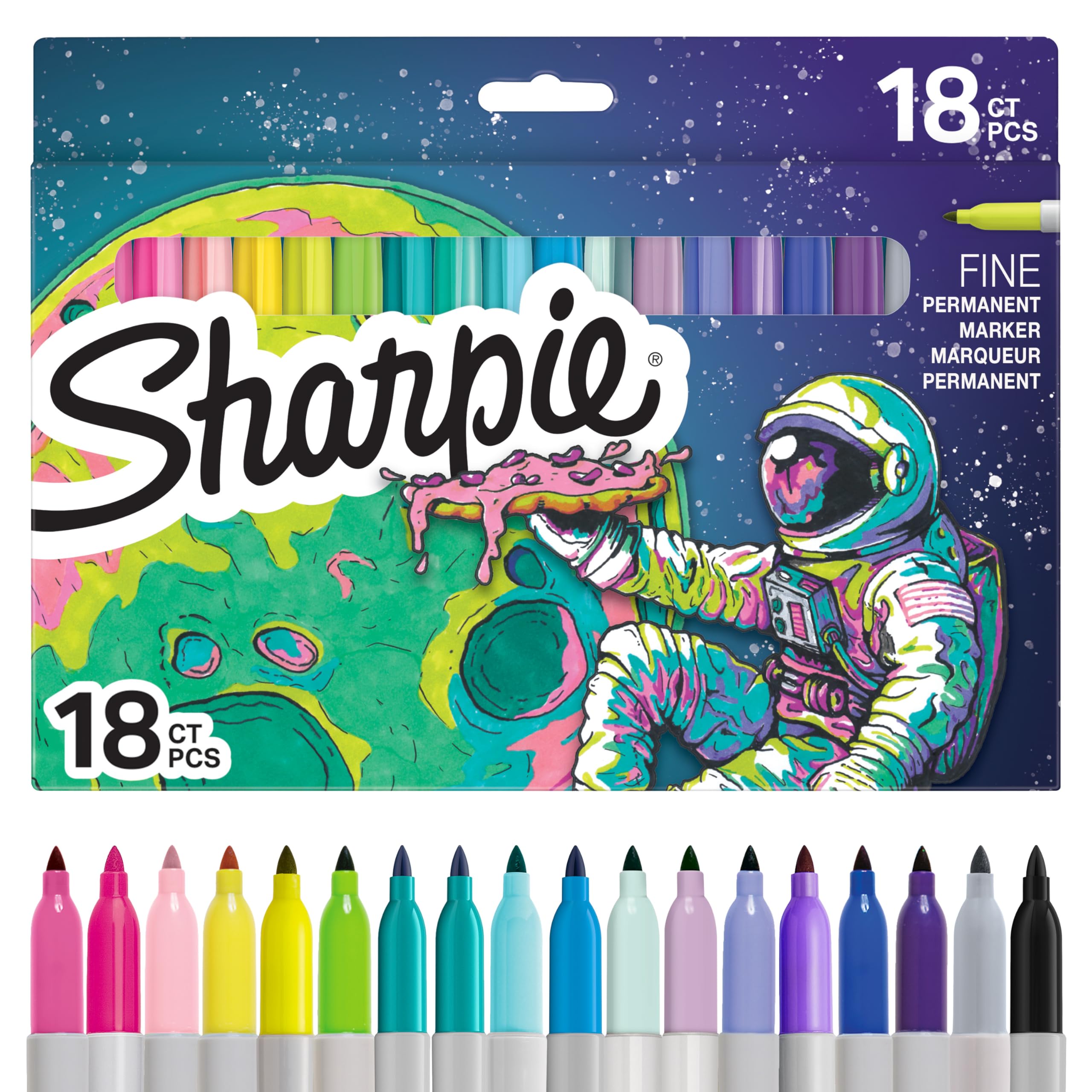 Sharpie Permanent Marker Pens - Limited Edition Colouring Set | 18 Count Fine Tip 1