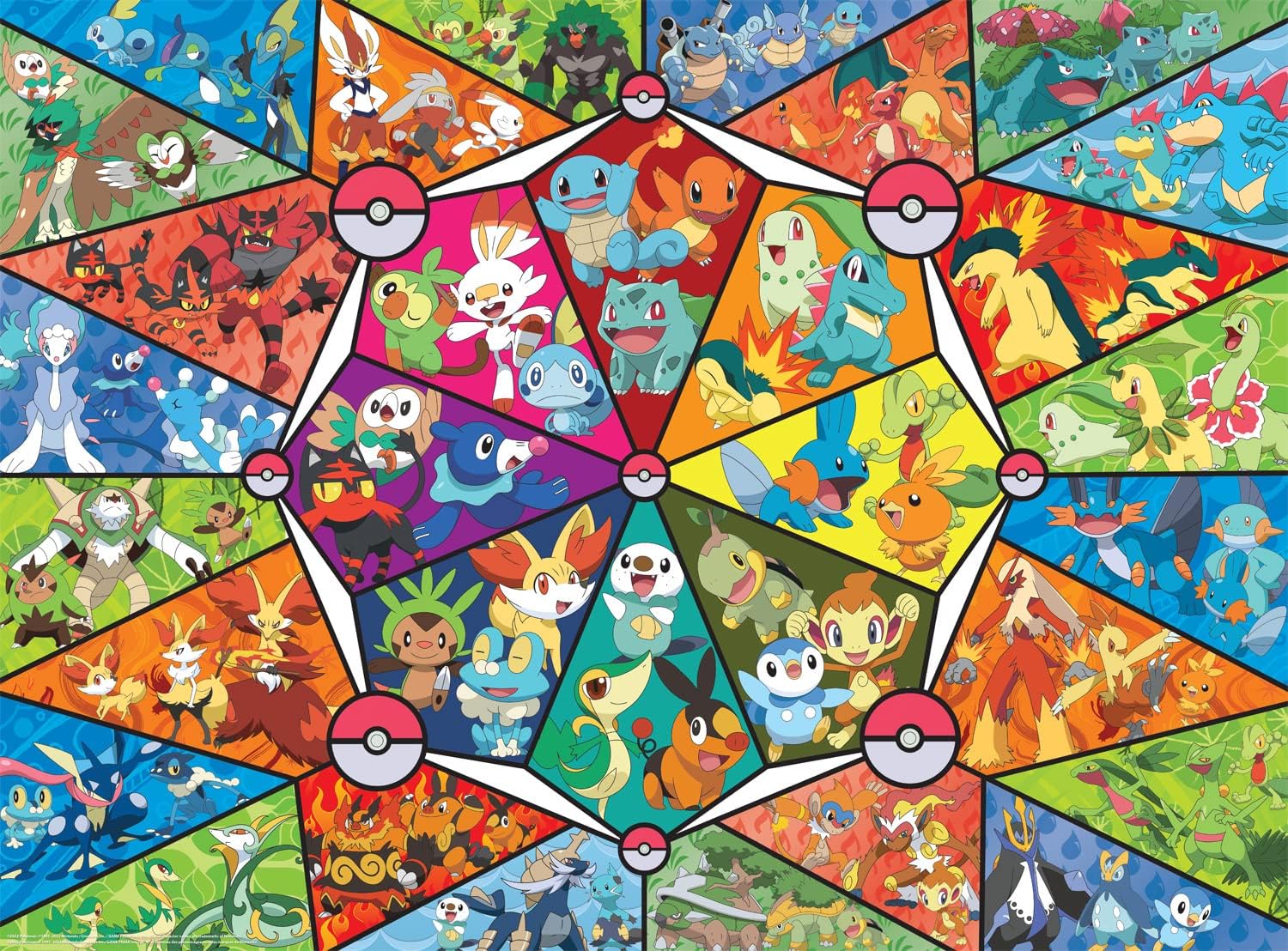 Pokémon - Stained Glass Starters - 1000 Piece Jigsaw Puzzle by Buffalo Games 8