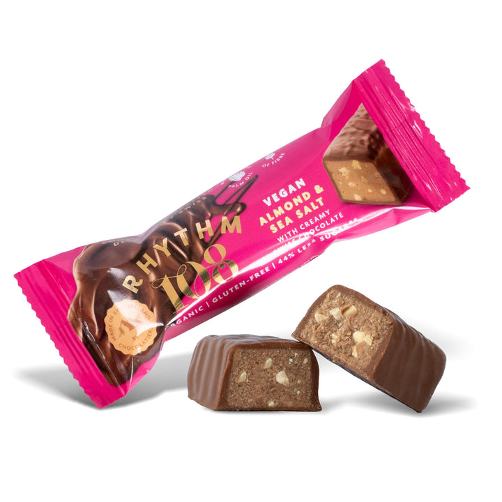 Rhythm 108 - Sweet 'n' Salty Almond Swiss Chocolate Bar (33g, Pack of 15)