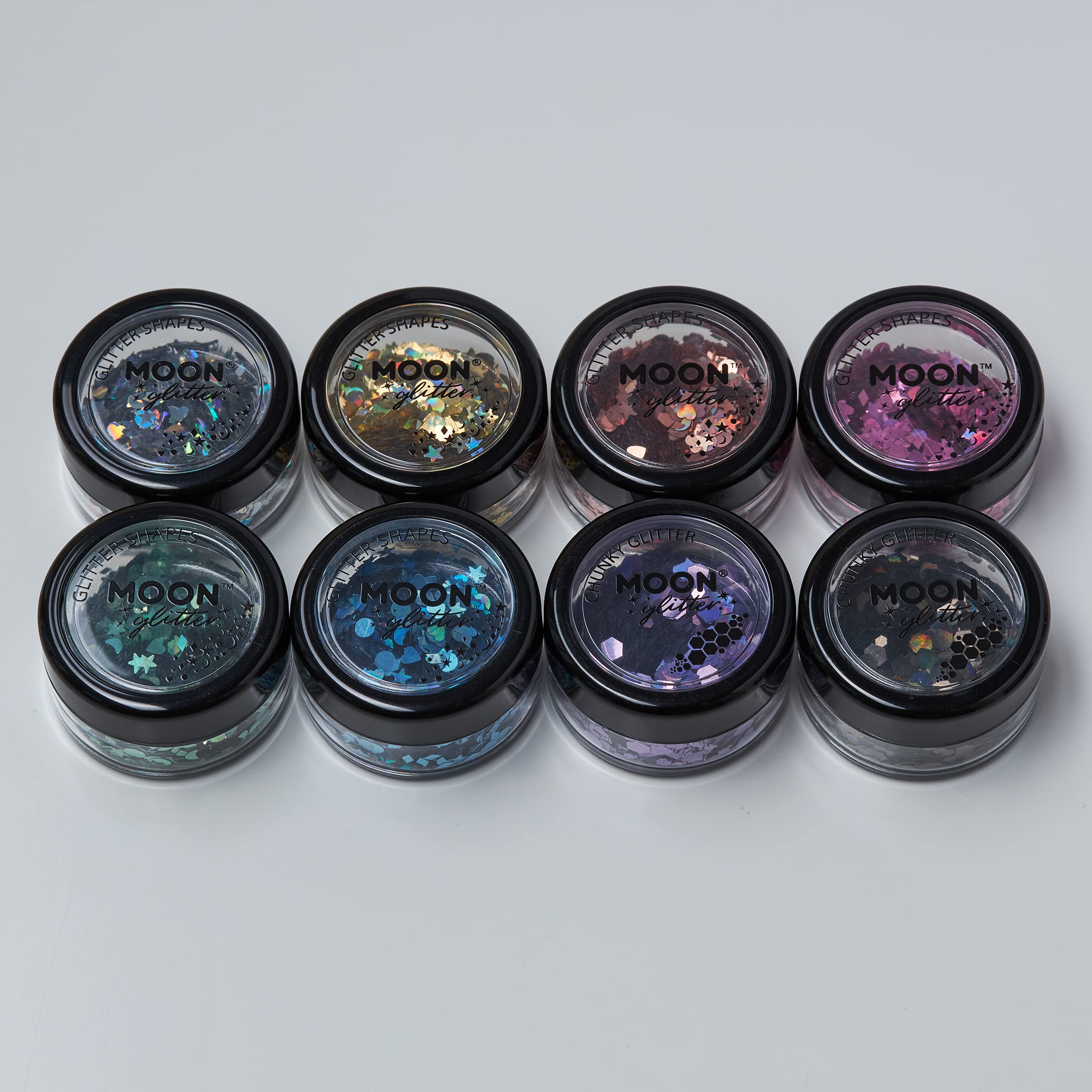 Moon Glitter - Holographic Glitter Shapes (3g) - Purple Cosmetic Glitter for Face, Body, Hair, Nails 12