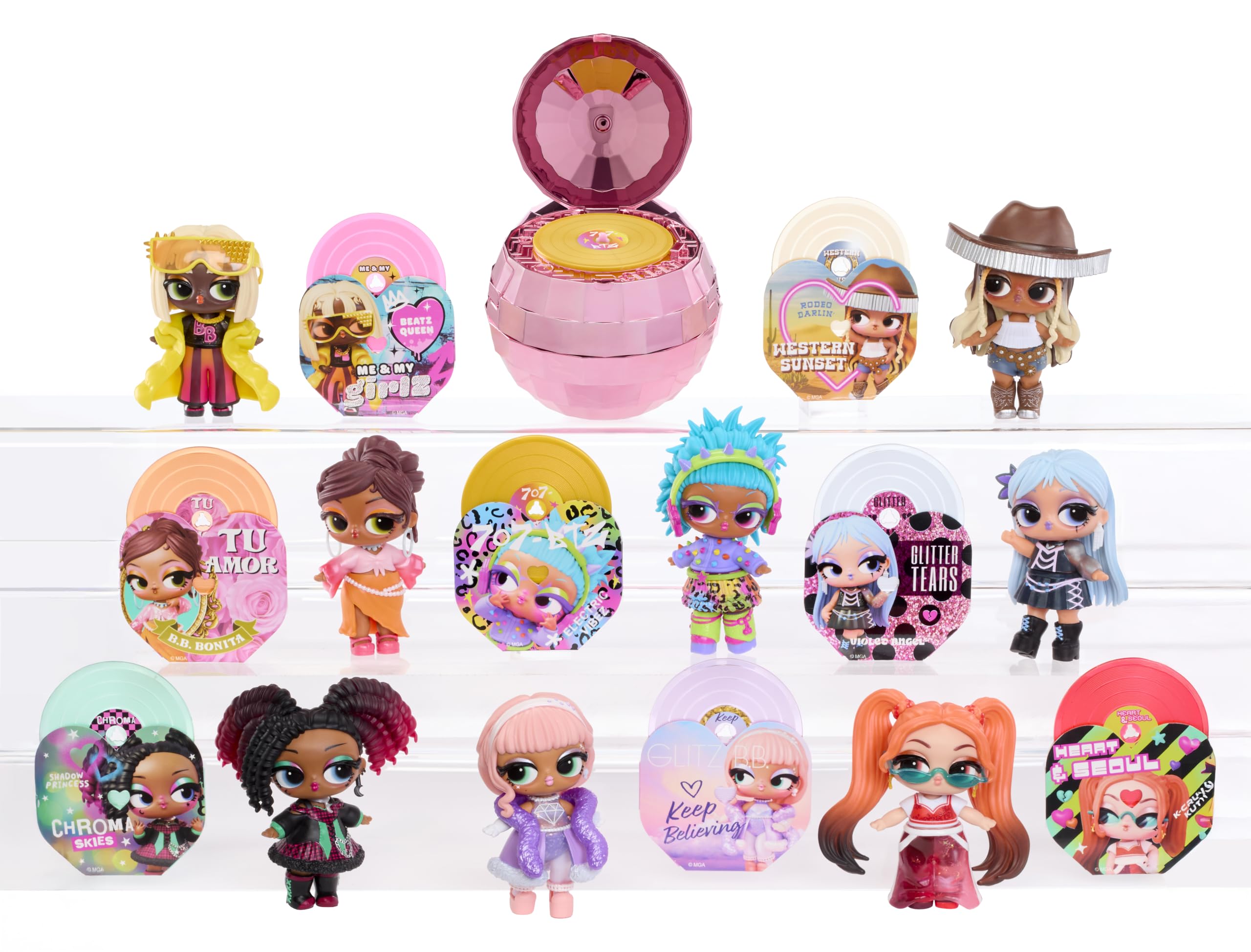 L.O.L. Surprise! Music Festival Dolls - Collectable Doll with Vinyl Album, Pink Disco Ball Container, Festival Wristband Accessories