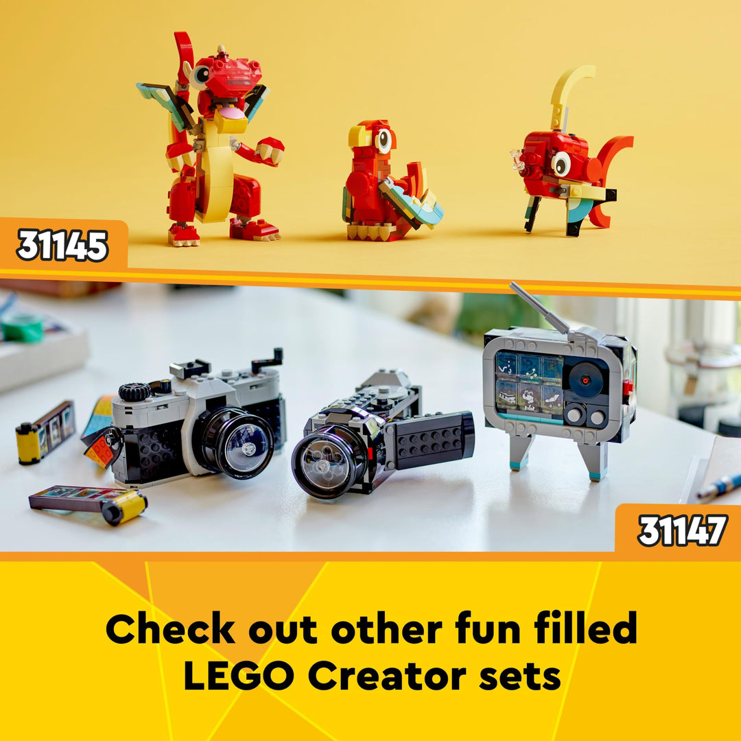 LEGO Creator 3in1 Flatbed Truck with Helicopter - 270 Piece Building Set for Ages 7+