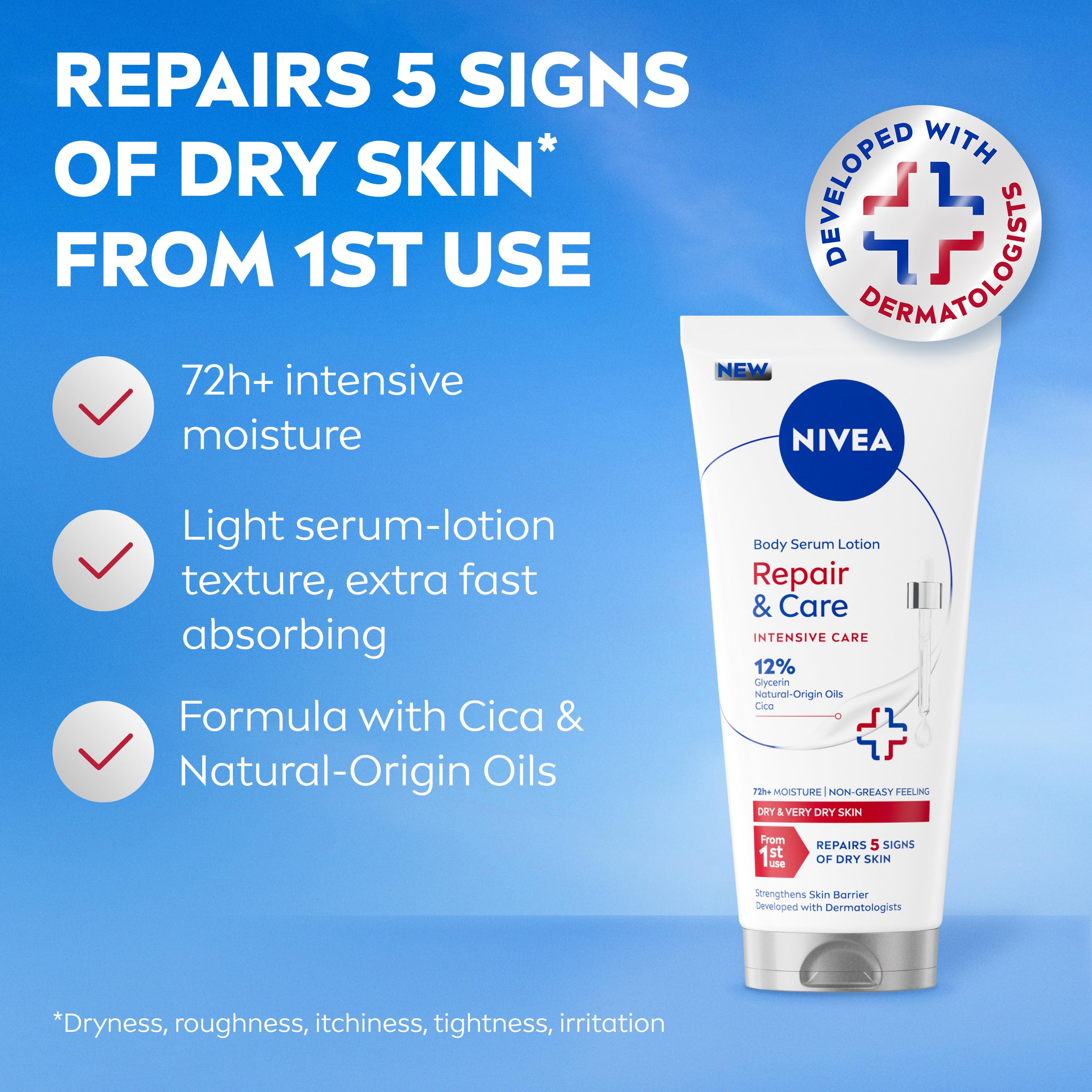 NIVEA Body Essentials Repair & Care Serum Lotion - Hydration & Repair | 200ml