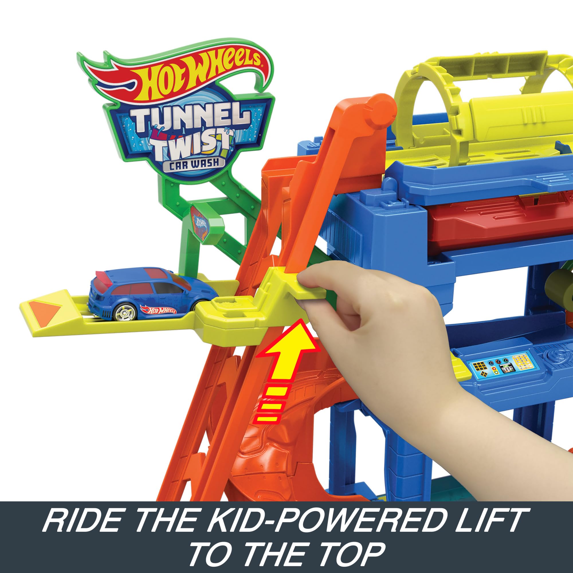 Hot Wheels City Tunnel Twist Car Wash - Color Shifting Toy Car Playset 4