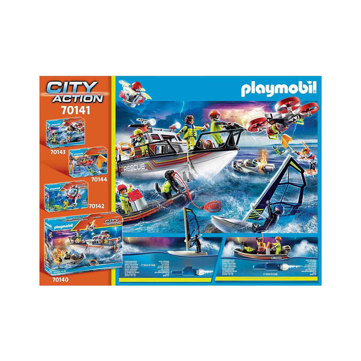 PLAYMOBIL City Action 70141 Sea Rescue: Water Rescue with Dog - Ages 4+