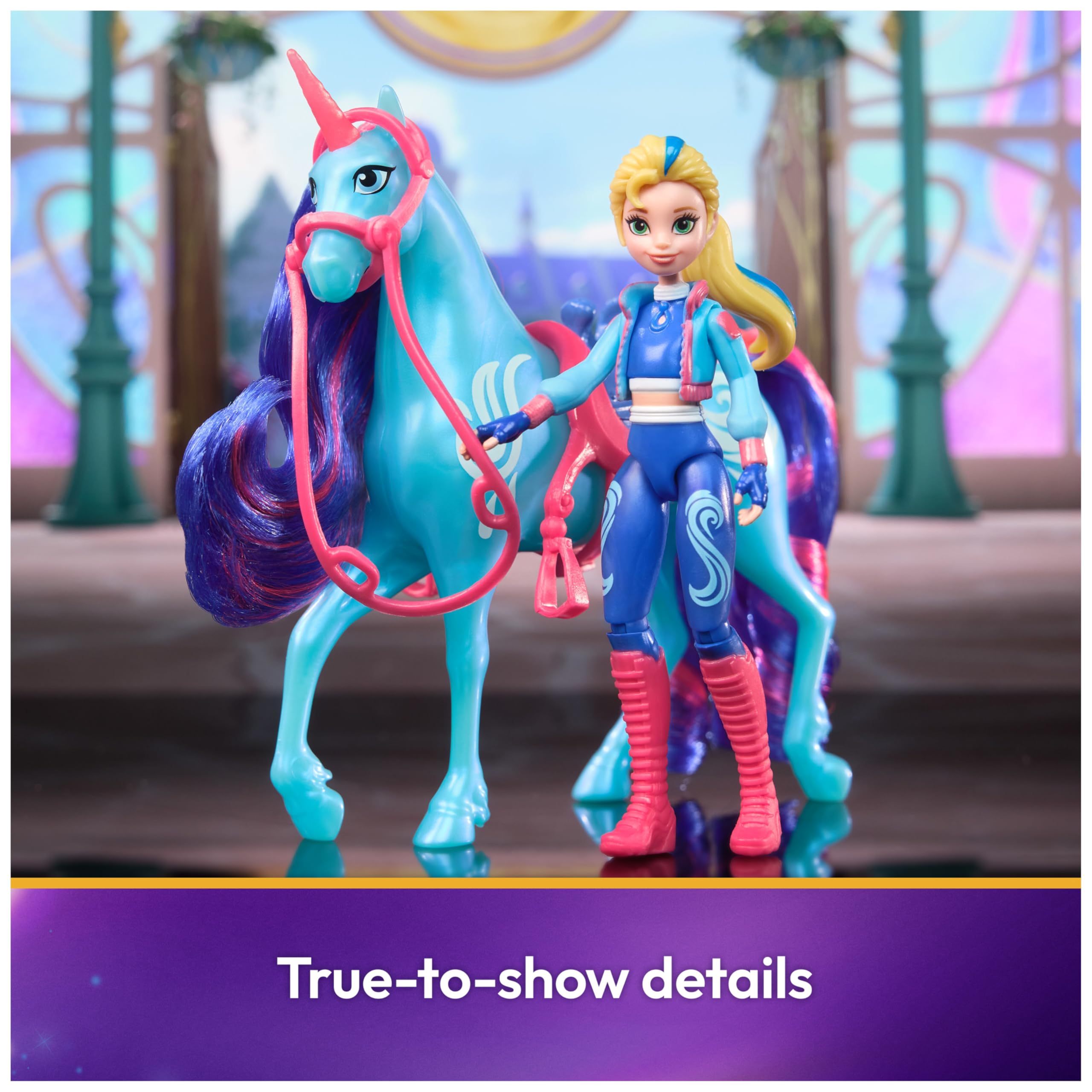 Unicorn Academy Isabel & River Playset with 2 Riding Accessories and Hair Styling Tool | Ages 4+ 3
