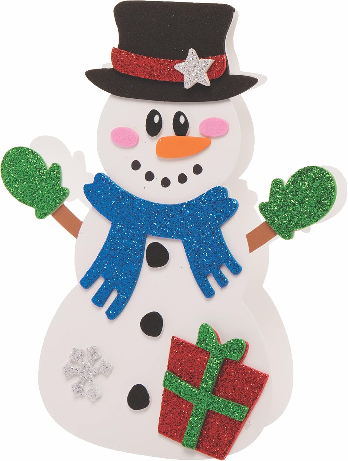 Baker Ross FC123 Snowman Card Kits - Pack of 6, Christmas Craft Kit for Kids 4