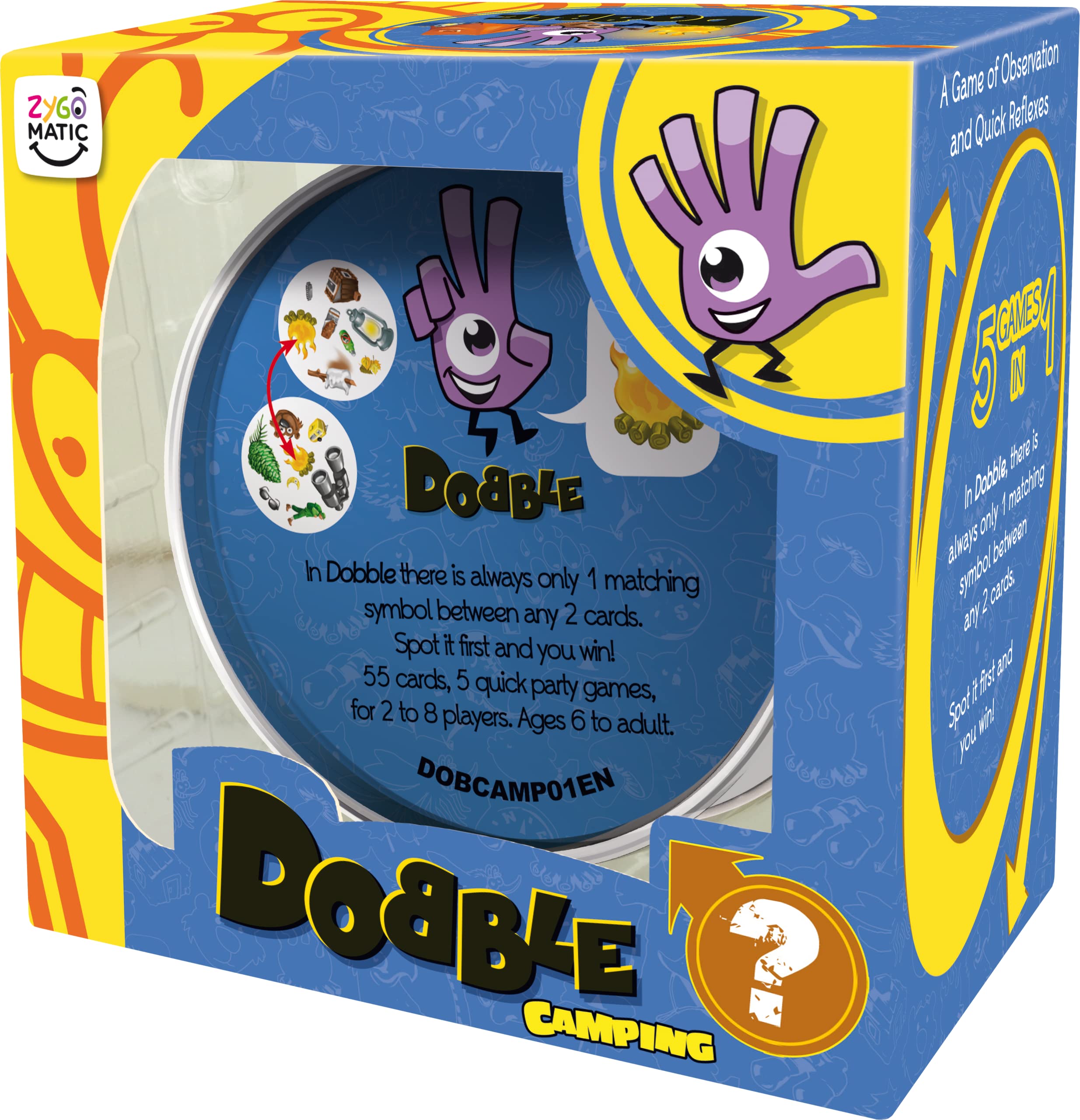 Asmodee Dobble Camping Card Game for Ages 6+ | 2-8 Players | 15-Minute Play Time 8