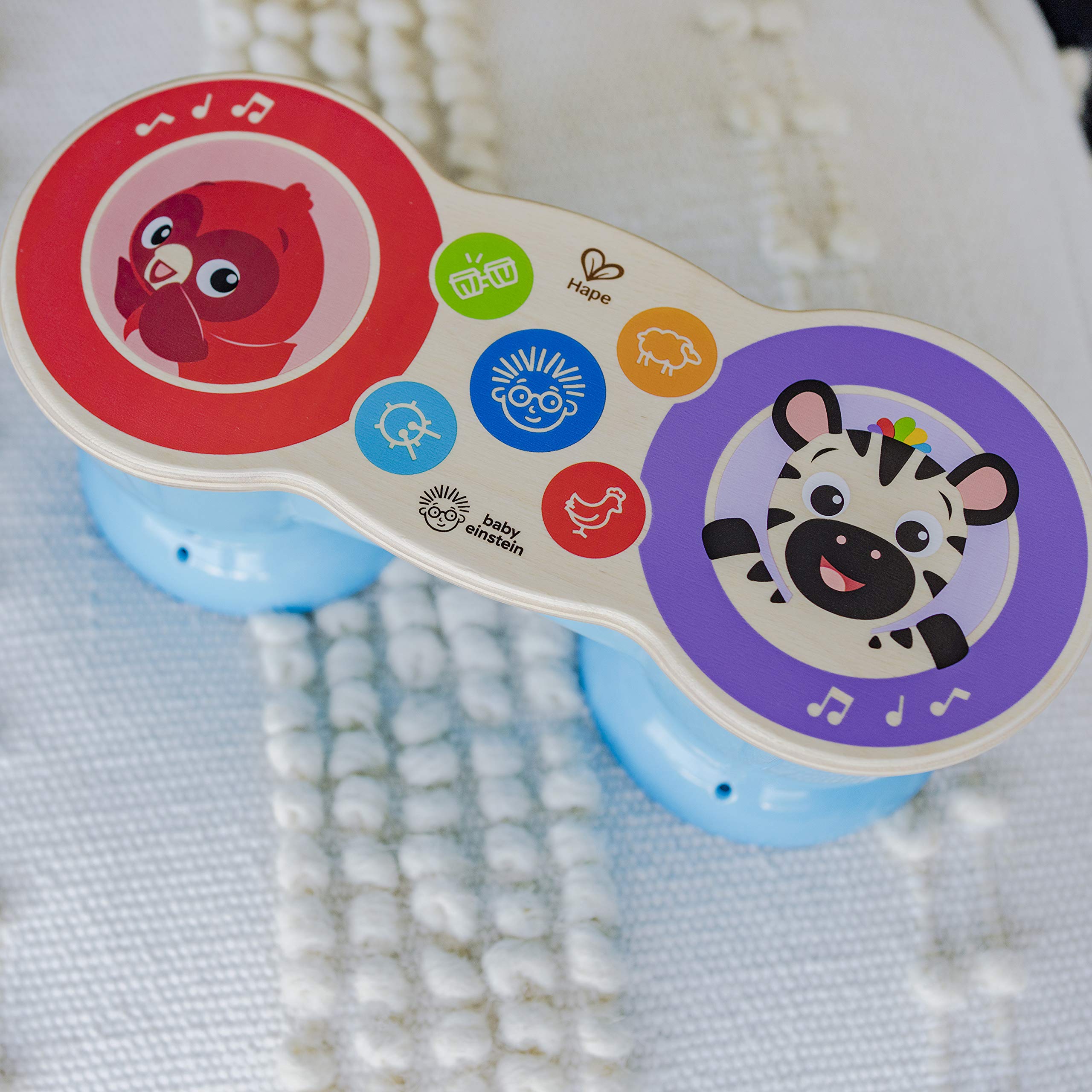 Baby Einstein Upbeat Tunes Magic Touch Drum - Wooden Musical Toy for Toddlers 6M+ 5