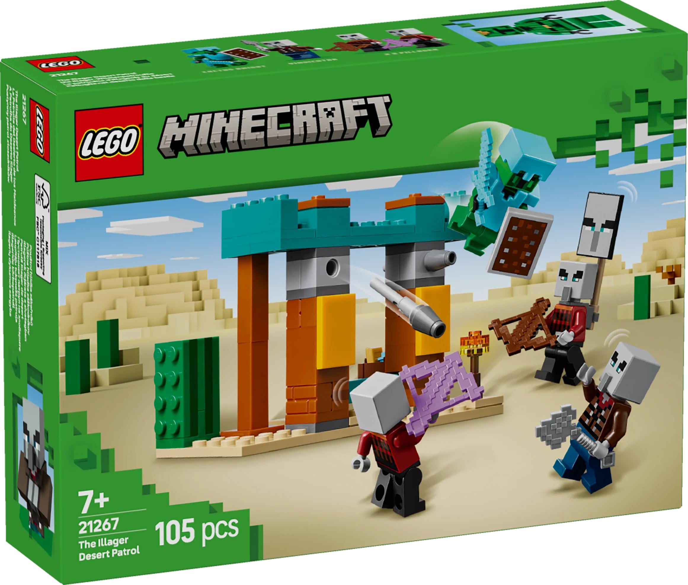 LEGO Minecraft The Illager Desert Patrol Set - Building Toy with Action Figures 8