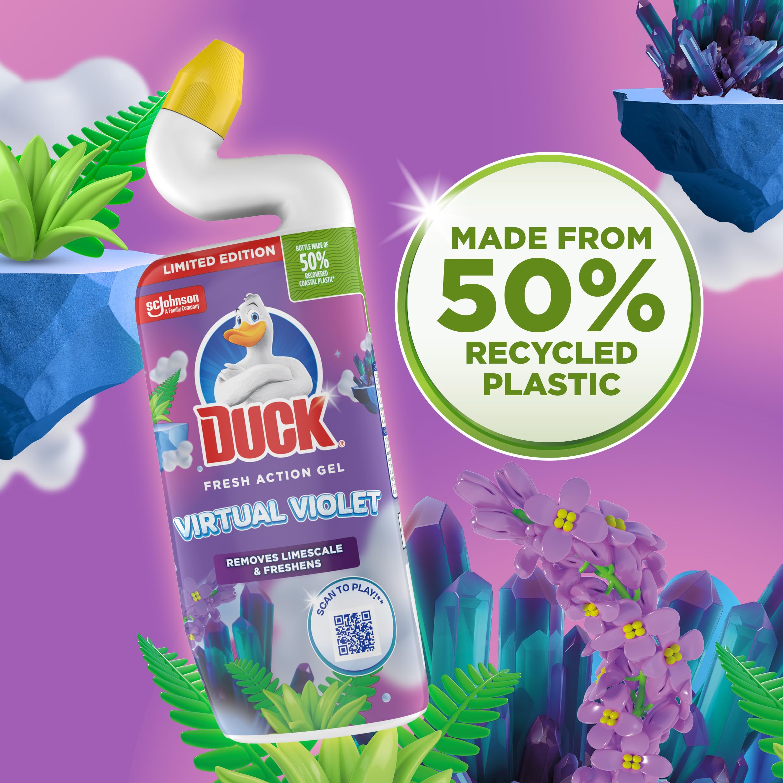 DUCK Deep Action Gel Toilet Cleaner Liquid - Removes Limescale | 750 ml