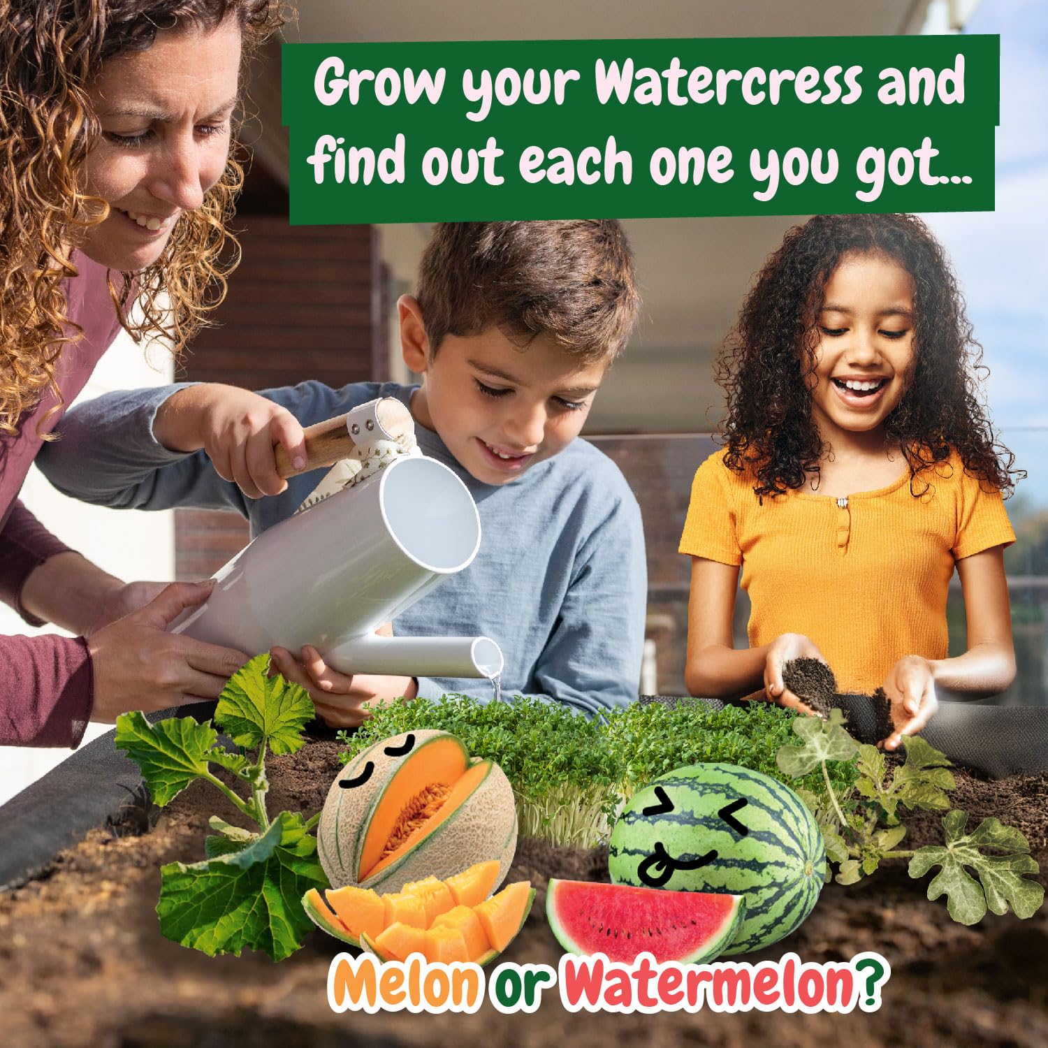 Science4you Small Greenhouse for Kids - Grow Kit with Watermelon, Melon & Watercress Seeds for Children 6+ 11