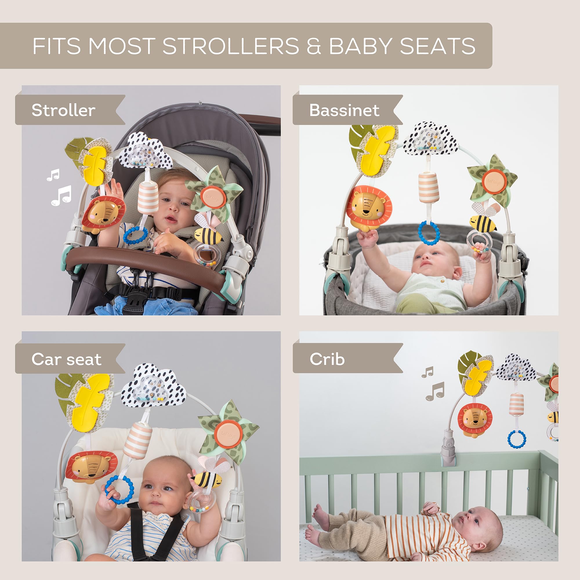 Taf Toys Savannah Adventures Arch - Activity Travel Toy for Strollers & Prams | Unisex Baby 4