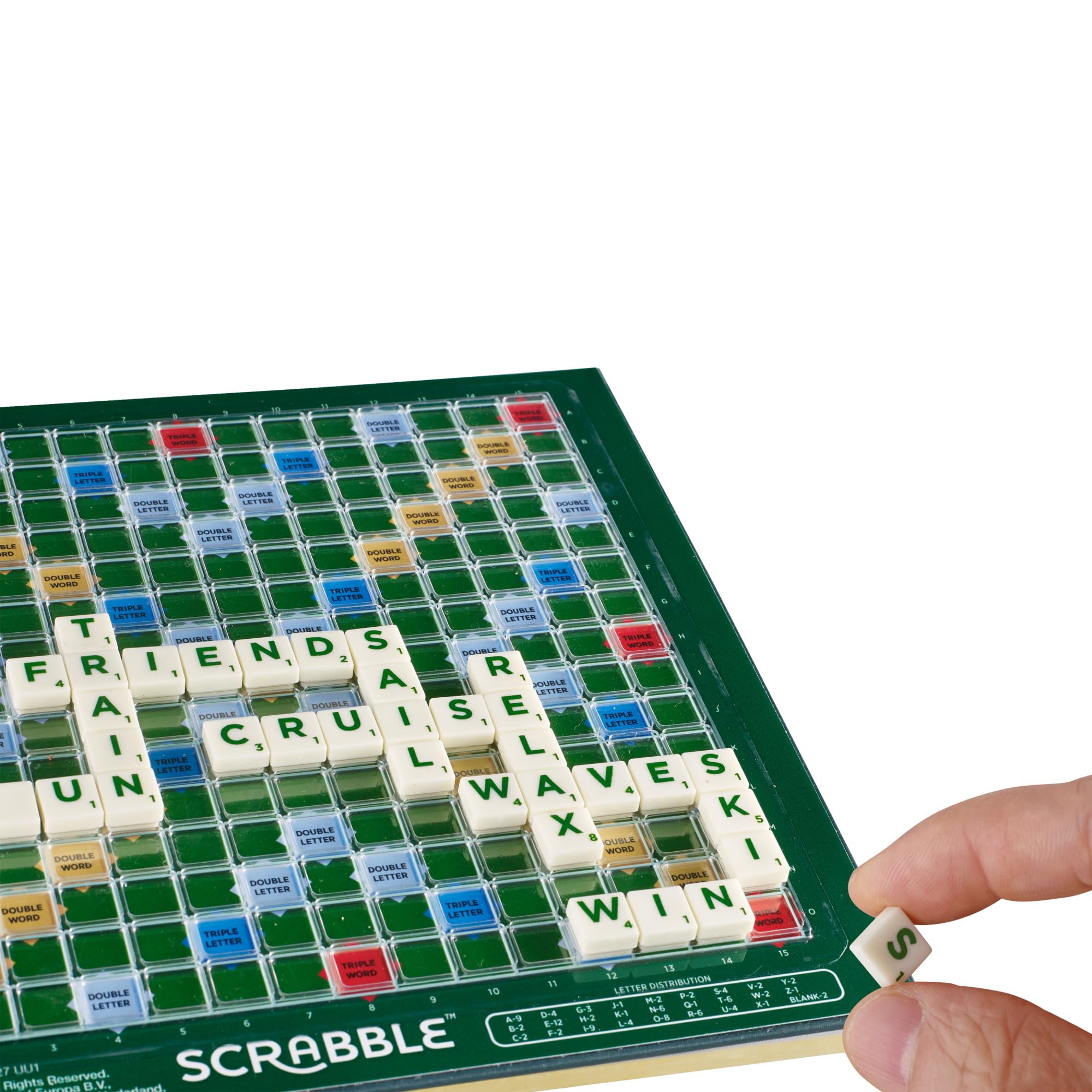 Mattel Games Scrabble Travel Game Portable Compact Board Game for 2-4 Players 6