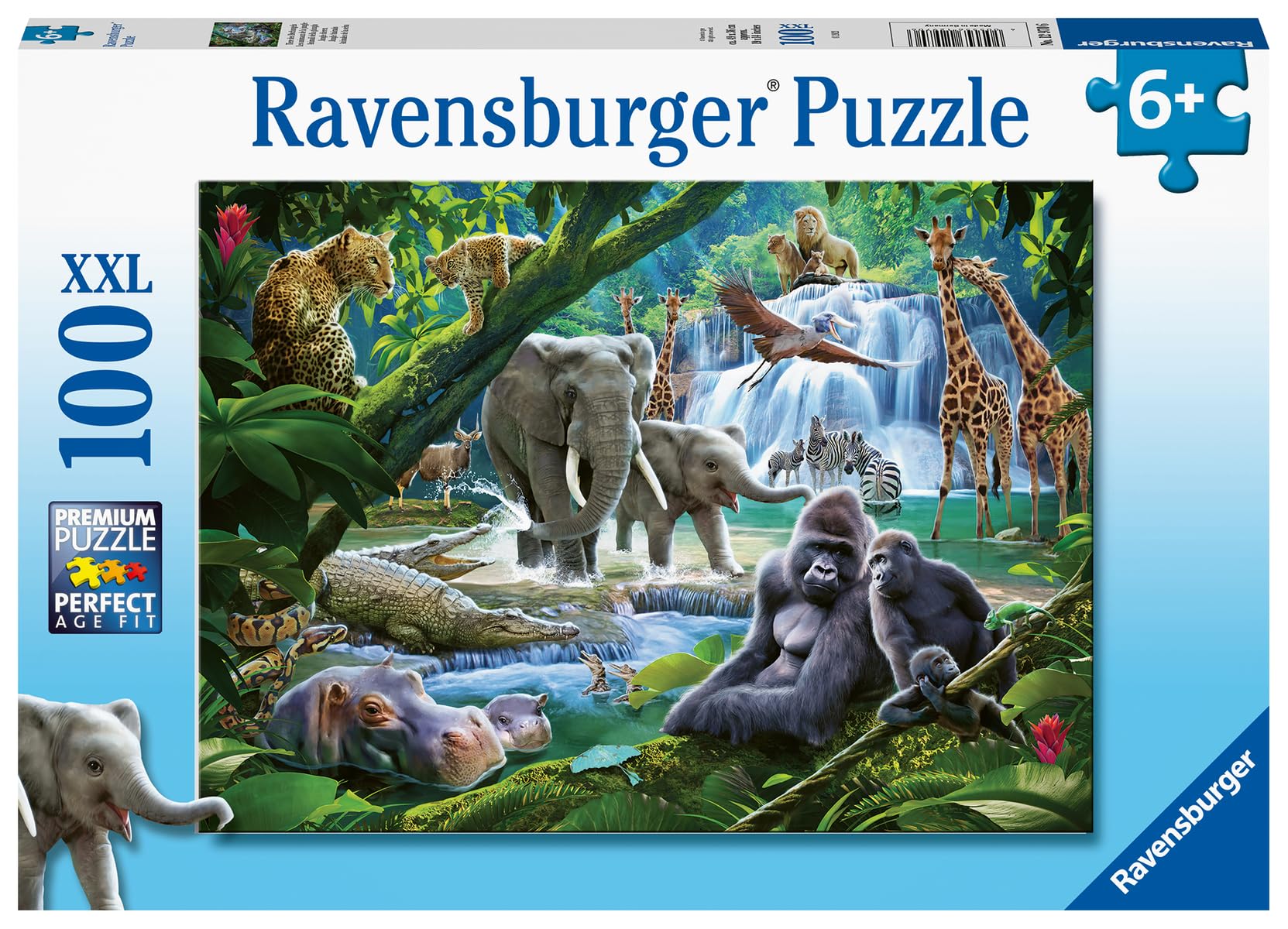 Ravensburger Jungle Families 100-Piece Jigsaw Puzzle with Extra Large Pieces for Kids 6 Years and Up 5