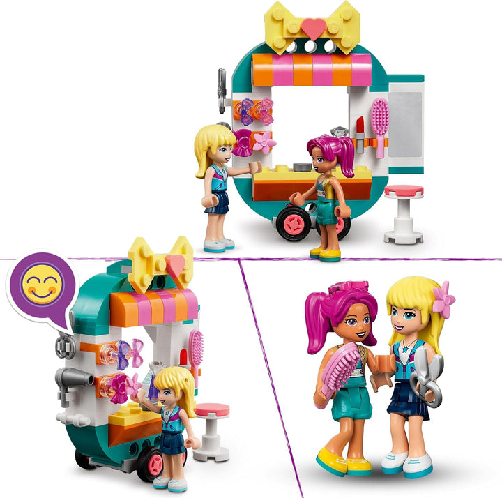 LEGO 41719 Friends Mobile Fashion Boutique Shop and Hair Salon Playset, Creative Building Toy for Kids Ages 6+