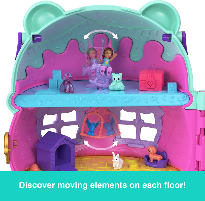 Polly Pocket Micro Dolls & Large Gelato House Playset - Ice Cream Bear Theme, 4-8 Years
