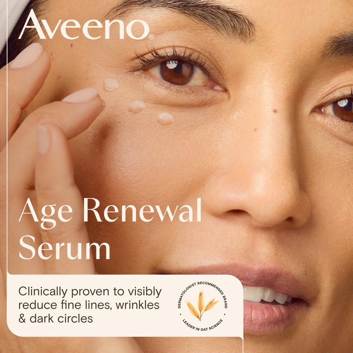 Aveeno Age Renewal Eye Gel Cream - Visibly Reduces Fine Lines & Dark Circles | 15ml