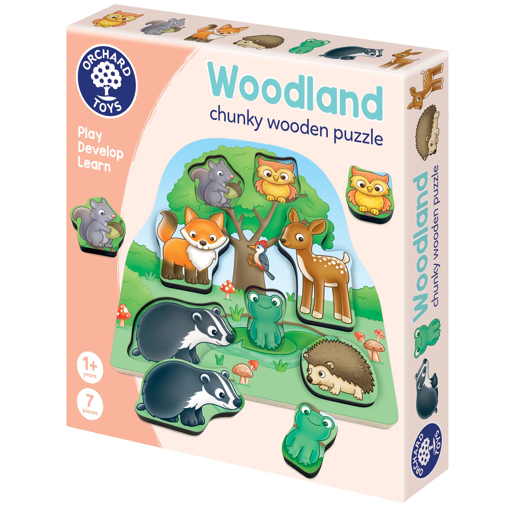 Orchard Toys Woodland Chunky Wooden Puzzle for Toddlers 12 Months+