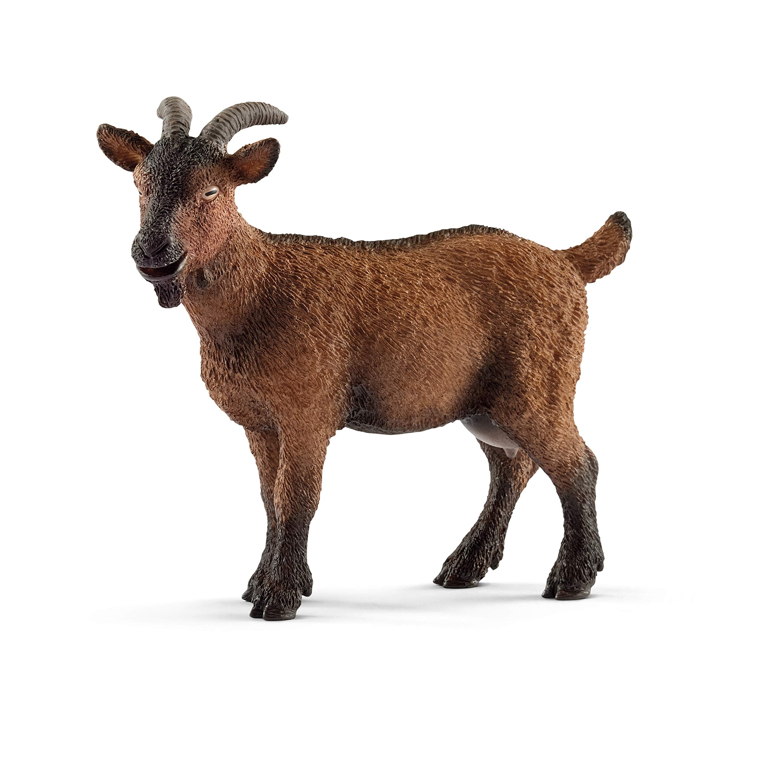 SCHLEICH Goat Figurine 13828 - Individually Hand-Painted Animal Model for Kids 3-10 Years
