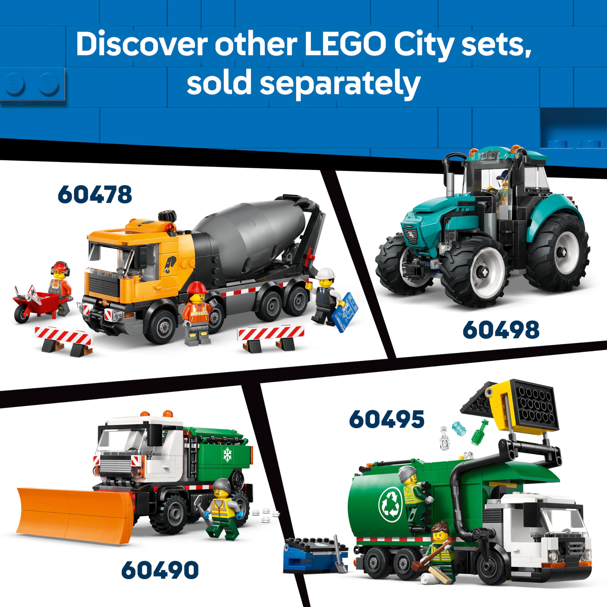 LEGO City Jet vs. Car 60489 Building Set with Supercar, Jet Plane, Pilot & Driver Minifigures | Ages 6+ 7