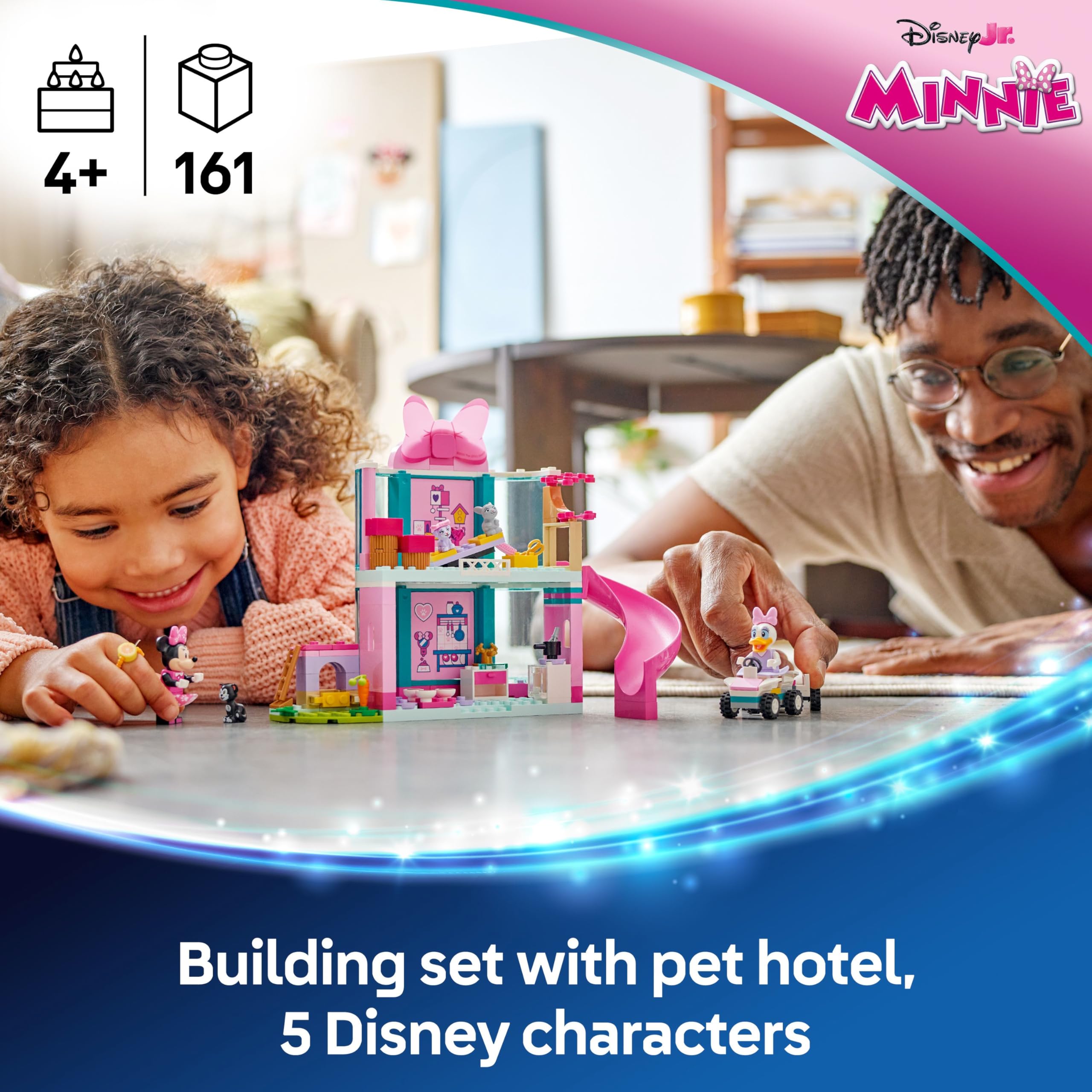 LEGO ǀ Disney Minnie’s Pet Hotel Building Toy with Minnie Mouse & Daisy Duck - 161-Piece Set for Ages 4+ 6