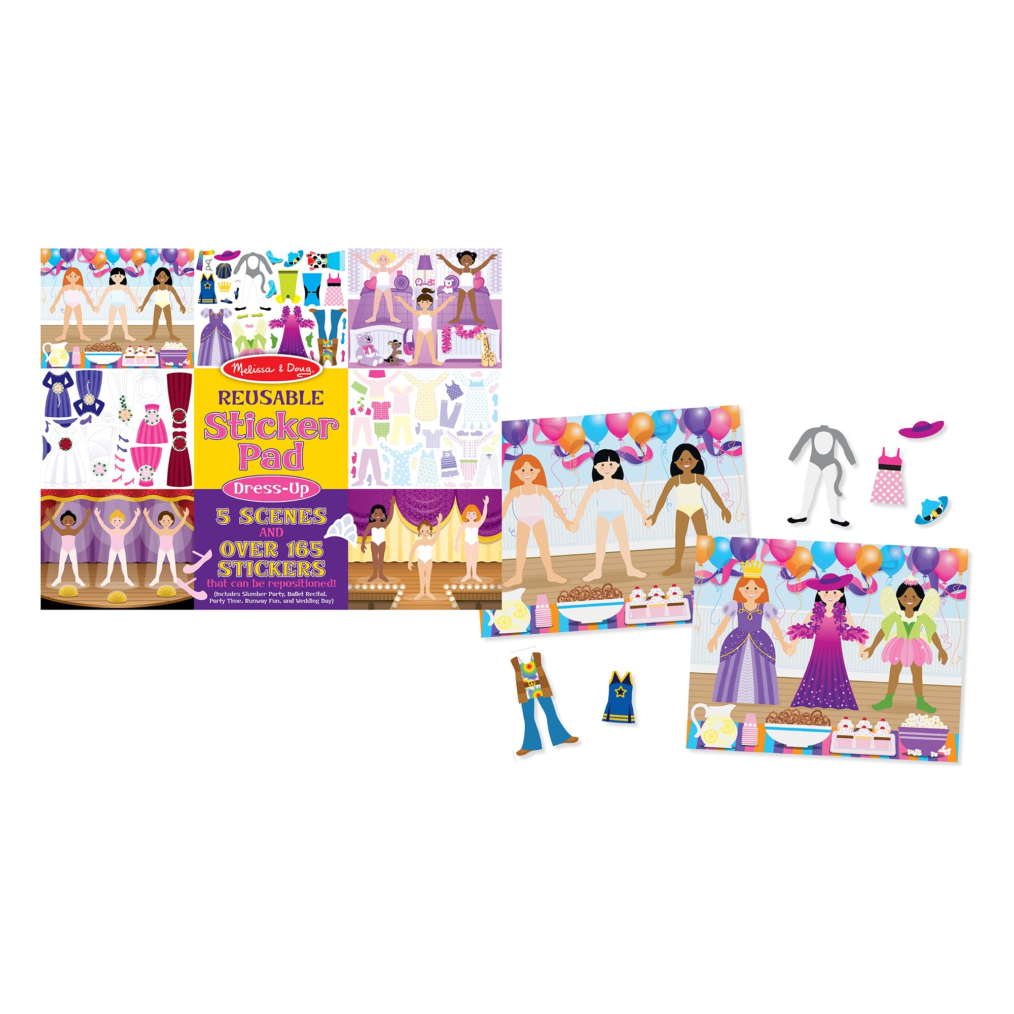 Melissa & Doug Reusable Sticker Pad - Dress-Up Activity Pad for Ages 3+ | 165 Stickers 6