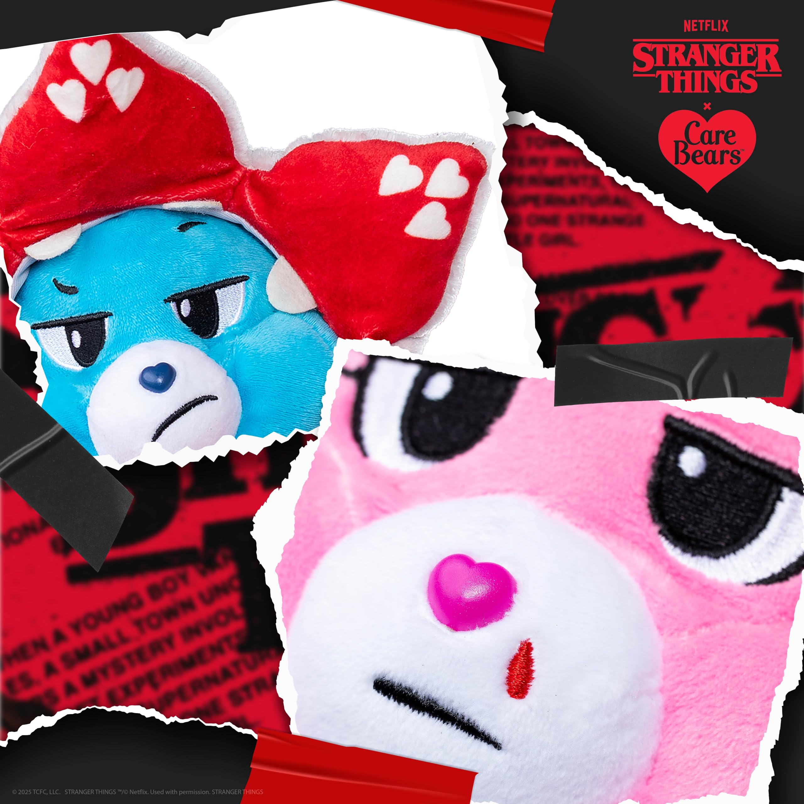Care Bears Stranger Things 2-Pack Boxed Set - Cheer Bear (Eleven) & Grumpy Bear (Demogorgon) | 11.81in Plush 8