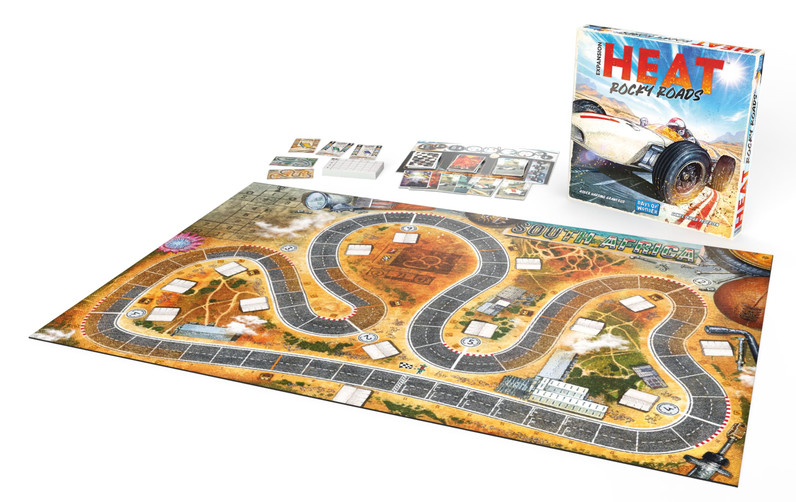 Days of Wonder Heat - Rocky Roads Expansion | Board Game | Ages 10+ | 1-7 Players