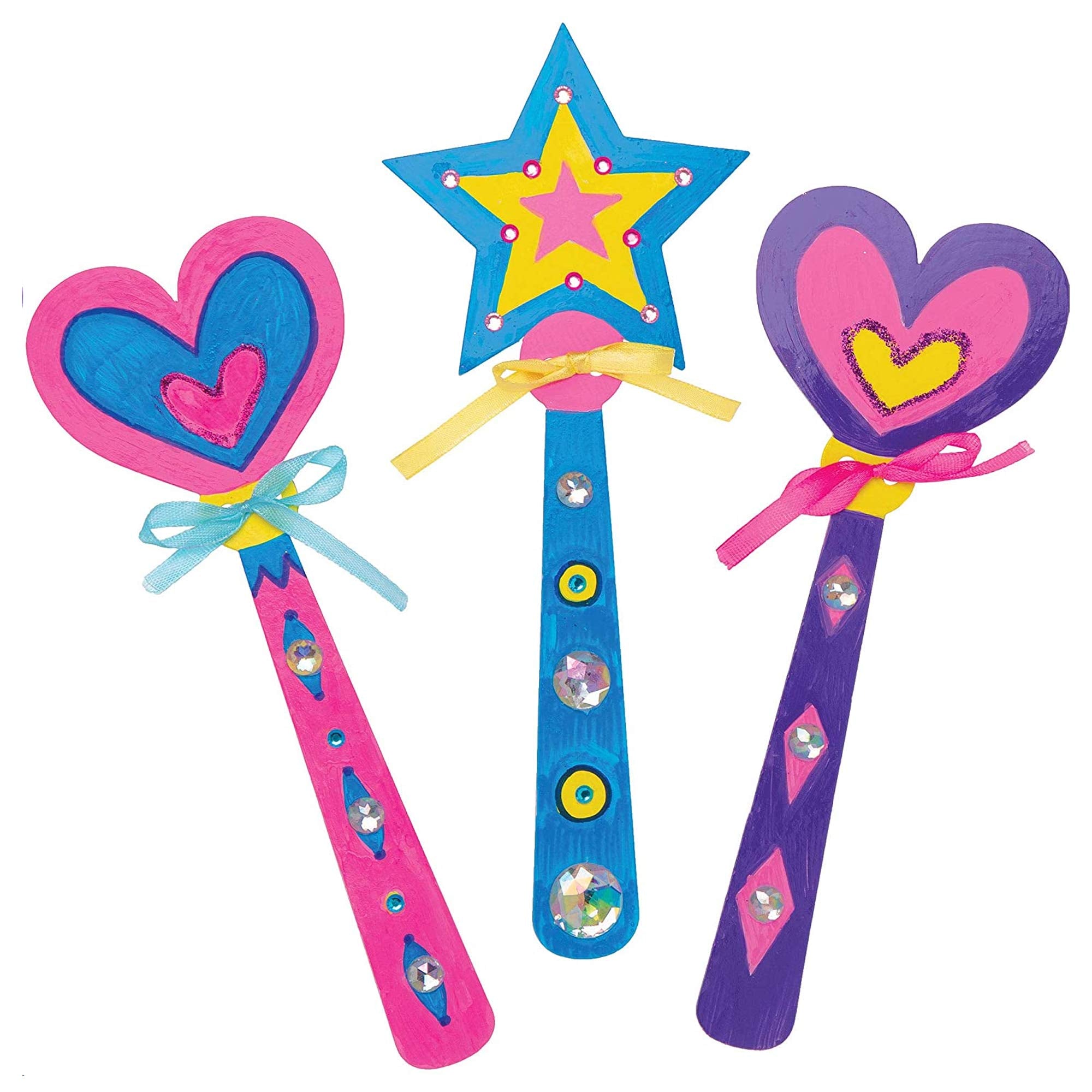 Baker Ross Make Your Own Princess Wand Craft Kit - Pack of 8 Card Blanks, 23cm 3