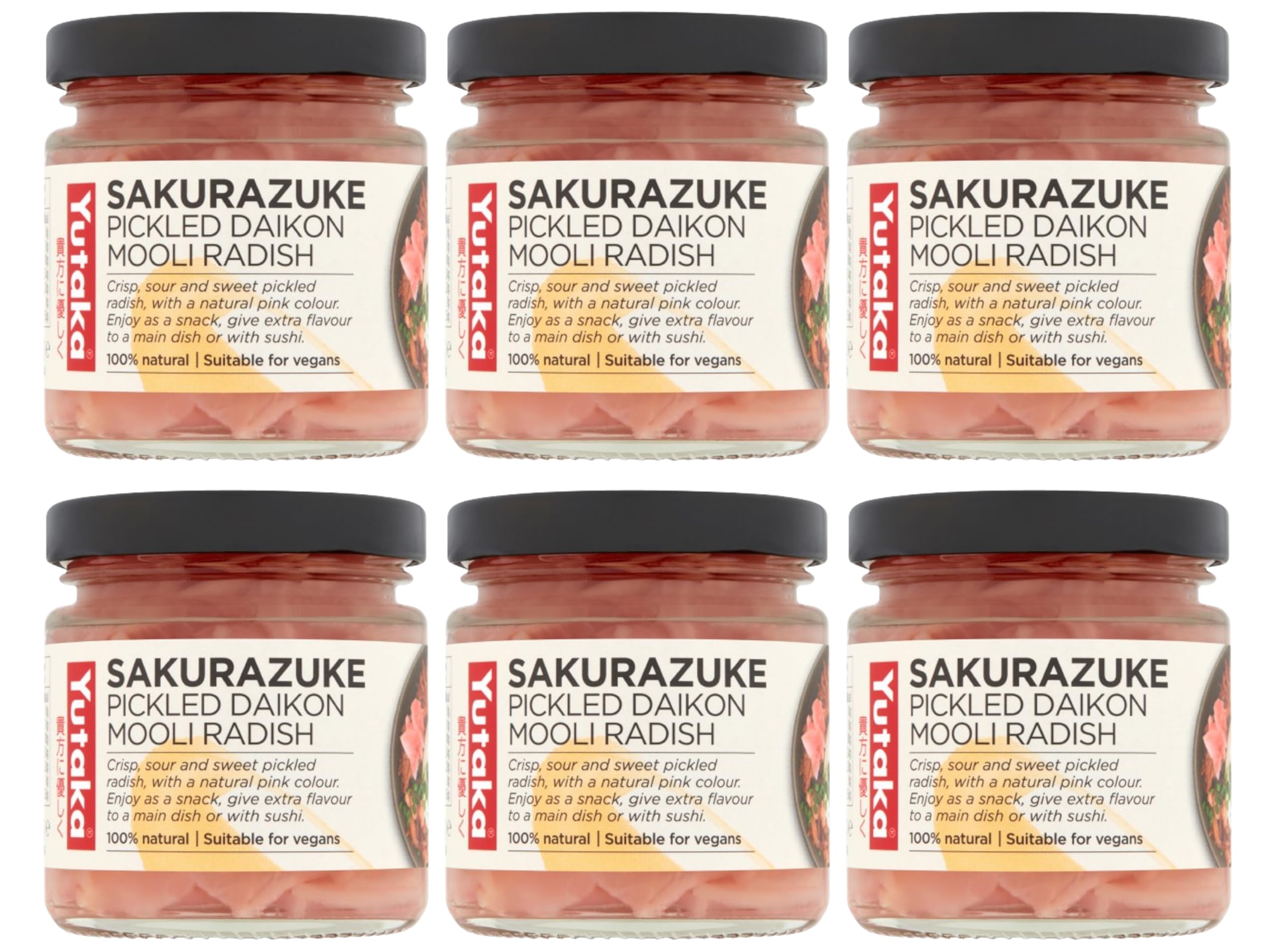 Yutaka Sakurazuke - Pink Pickled Radish 110g (Pack of 6) 1