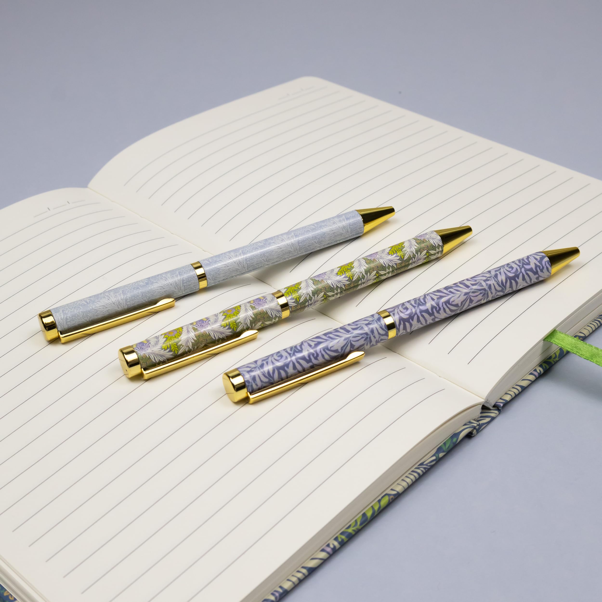 Robert Frederick William Morris Mixed Design Ballpoint Pens Set of 3 with Gift Box | Black Ink | 0.7mm Medium Point 2