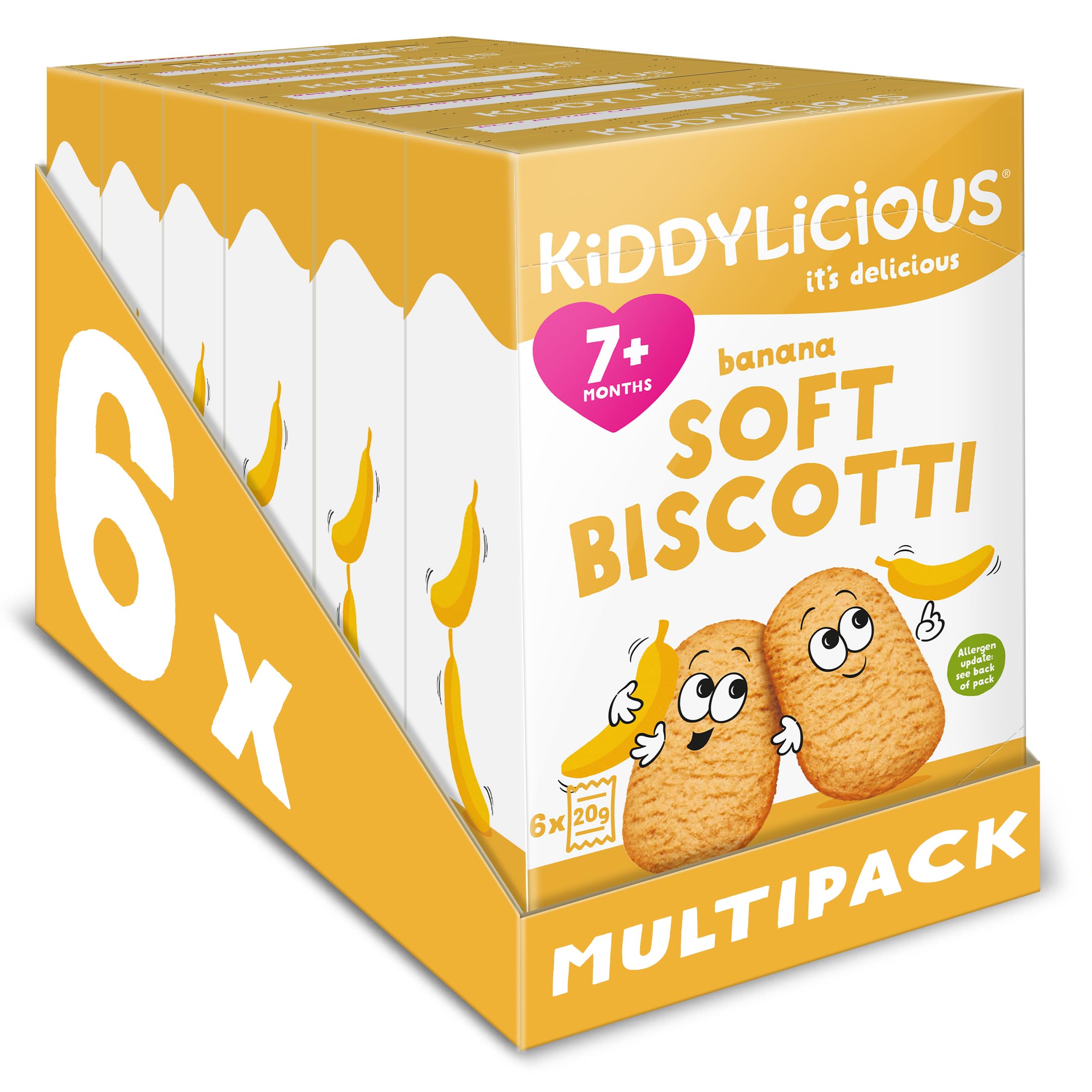 Kiddylicious - Banana Biscotti Baked Snacks for Babies 7m+
