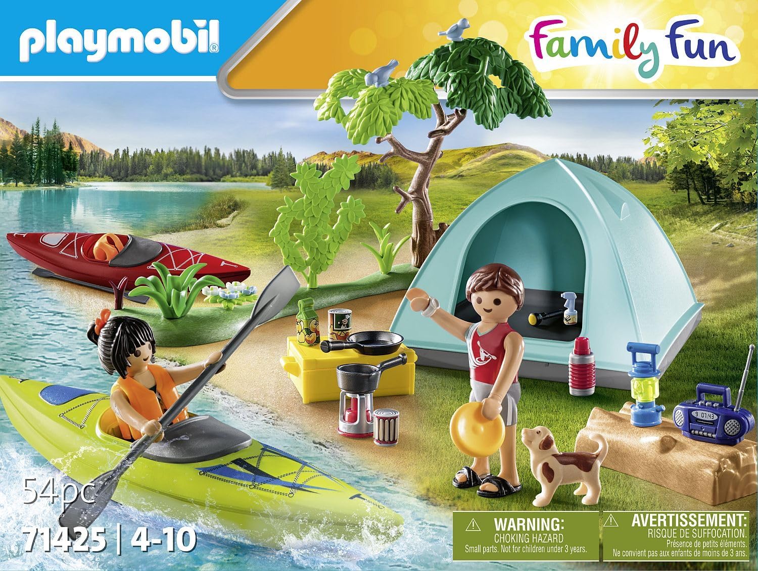 Playmobil 71425 Family Fun Campsite with Campfire - Outdoor Adventure Playset for Kids 4+ 2