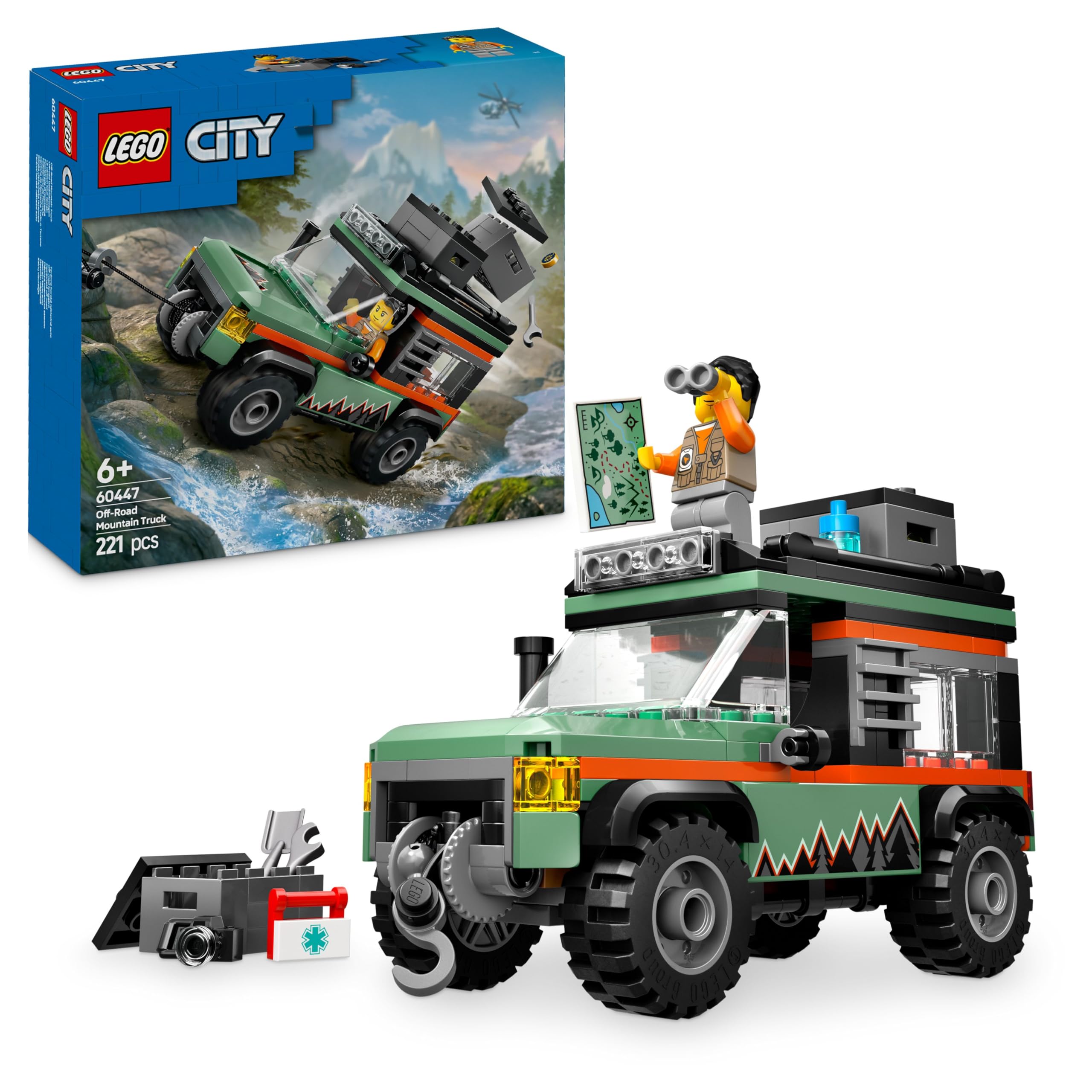 LEGO City Off-Road 4x4 Mountain Truck Toy Set 60447 | Ages 6+ | 2025 Release 1