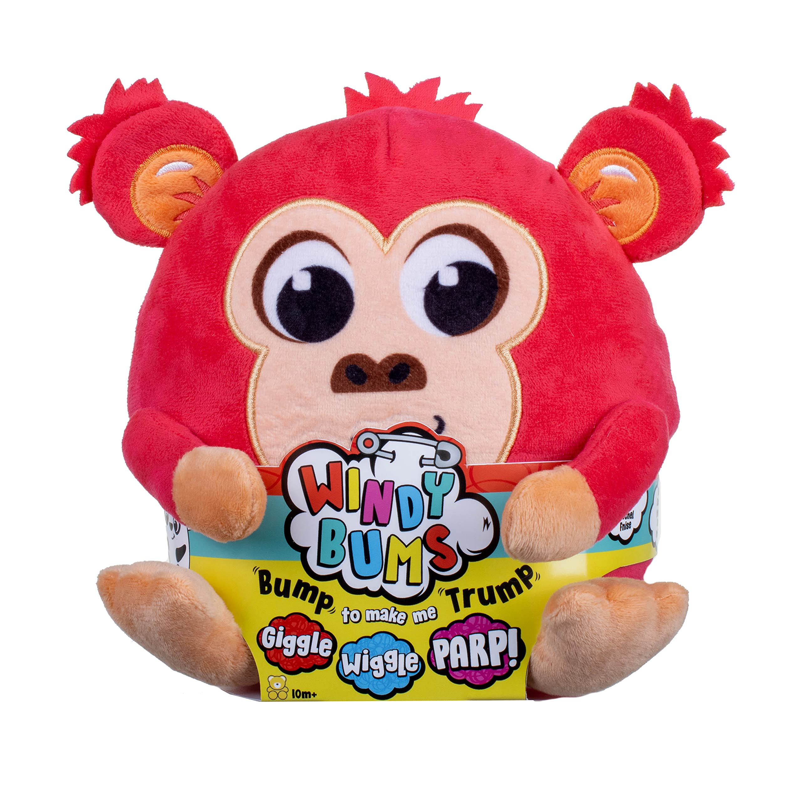 Windy Bums Monkey - Farting Plush Toy with Jiggling Movement, 6 Months+ 10