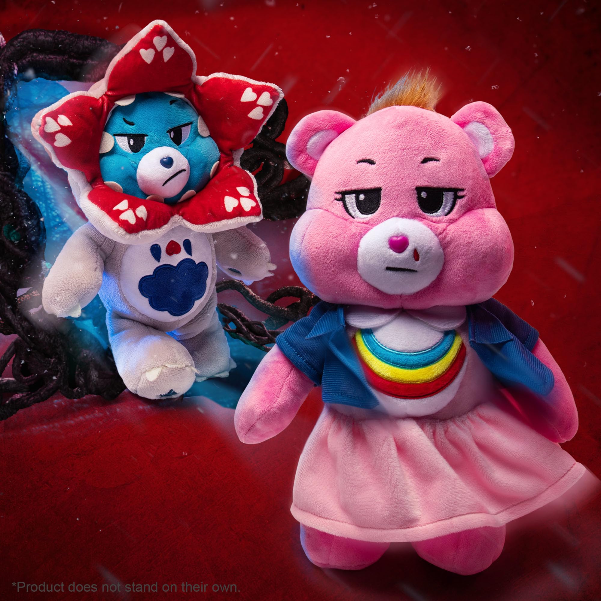 Care Bears Stranger Things 2-Pack Boxed Set - Cheer Bear (Eleven) & Grumpy Bear (Demogorgon) | 11.81in Plush 5