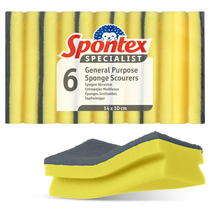 Spontex - Specialist General Purpose Sponge Scourer (Pack of 6)