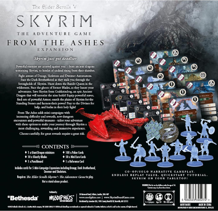 The Elder Scrolls: Skyrim - Adventure Board Game From the Ashes Expansion