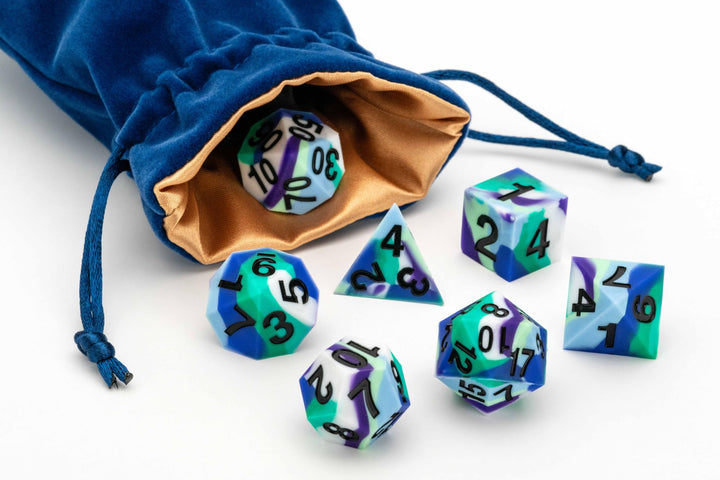 Metallic Dice Games FanRoll 16mm Pride Sharp Edge Silicone Rubber Polyhedral Dice Set