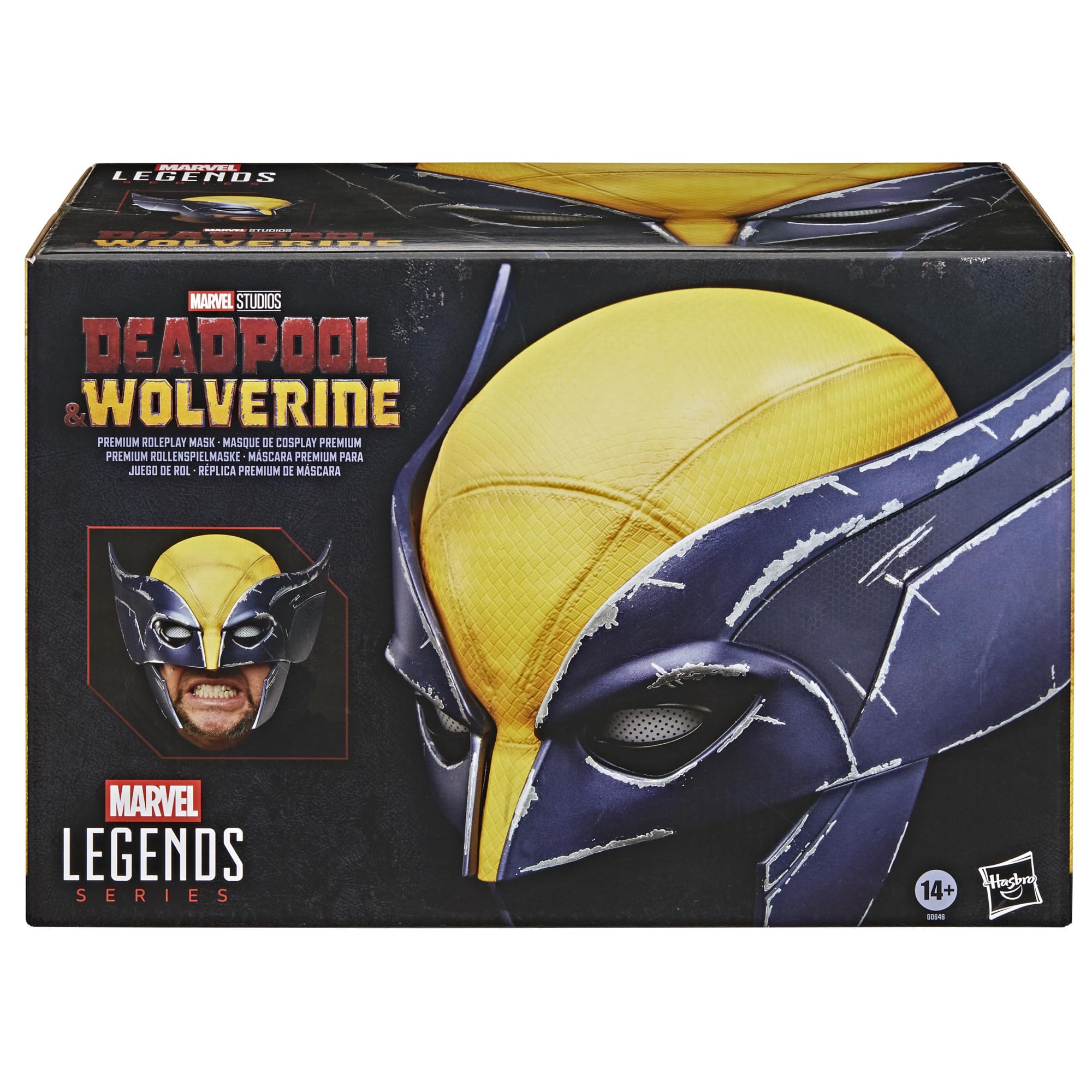 Marvel Legends Series Wolverine Roleplay Mask - 1:1 Scale | Deadpool & Wolverine Film Inspired | Adult Unisex