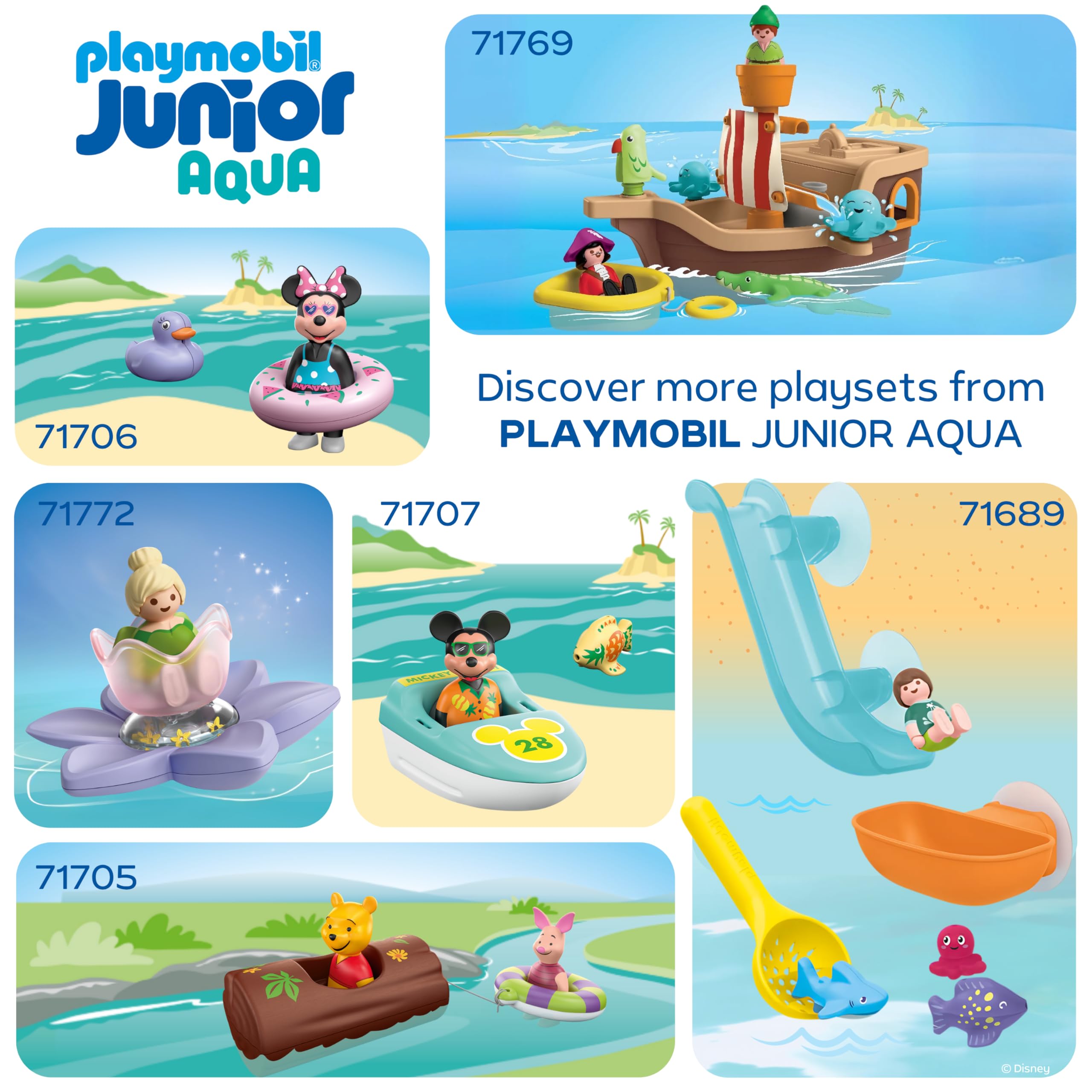 Playmobil JUNIOR AQUA Waterfall Tank with Slide | Water Toy for Ages 1+ 6