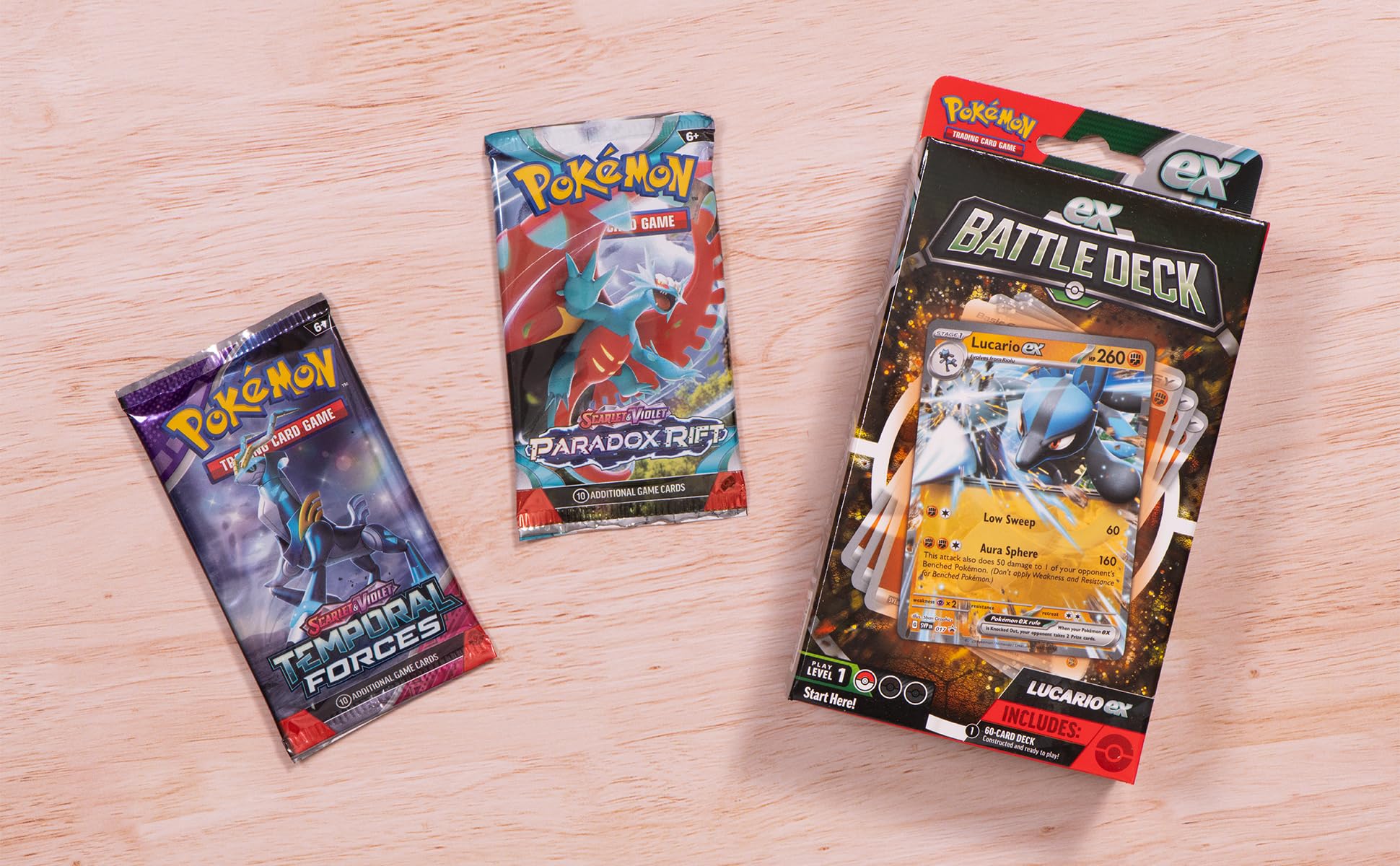 Pokémon Lucario ex Battle Deck & 2 Booster Bundle | Ready-to-Play 60-Card Deck | Ages 6+