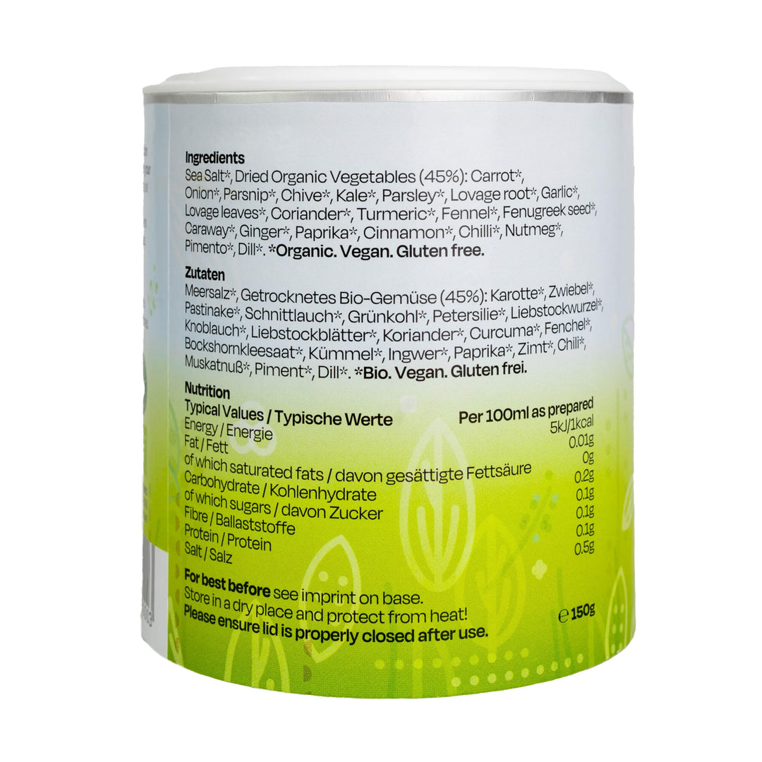 Dr. Coy's Organic Vegetable Bouillon Powder 150g - Vegan, Gluten-Free Broth