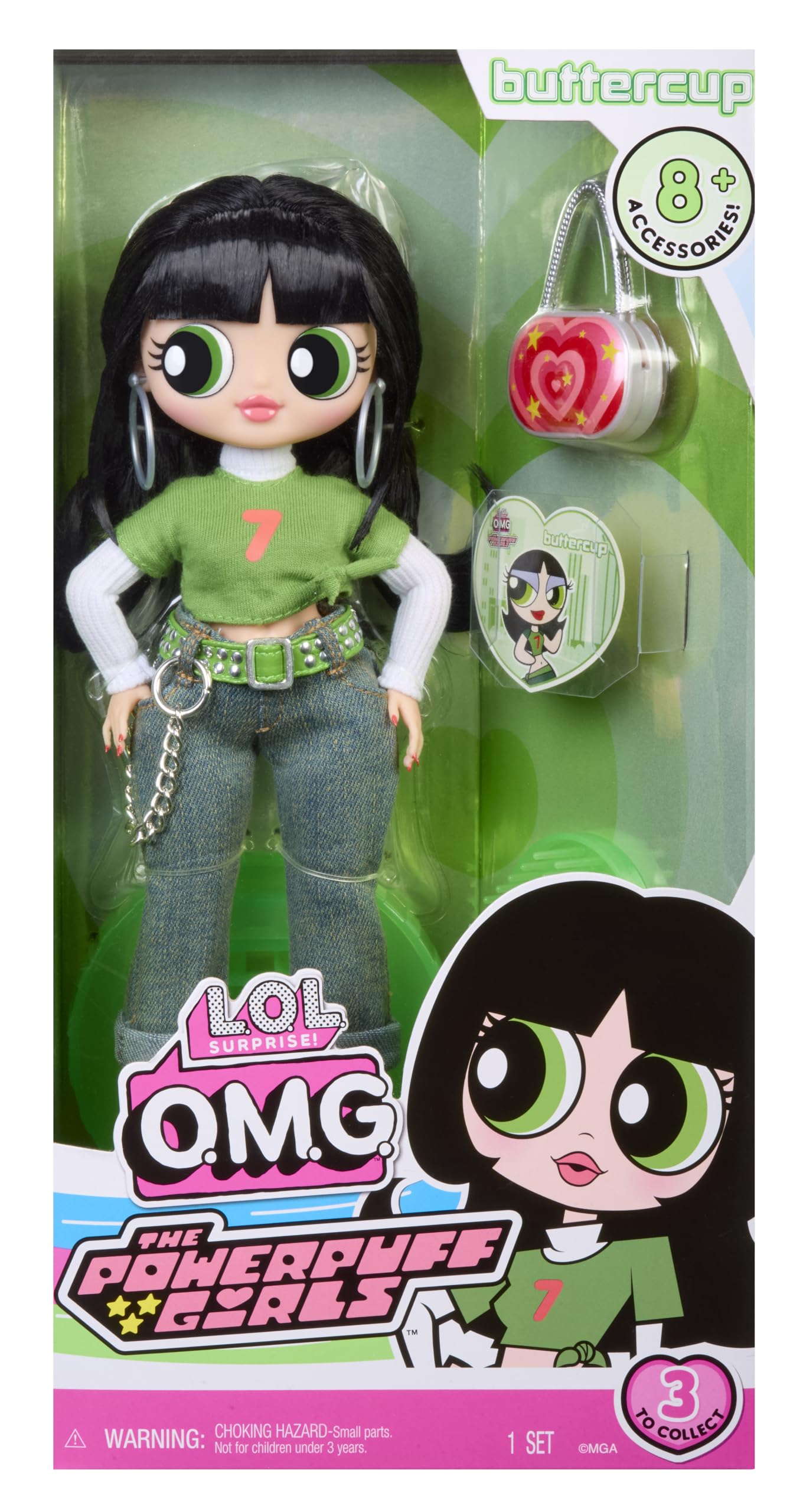 L.O.L. Surprise! OMG Doll - Buttercup The Powerpuff Girls Fashion Doll | 6 Inches | Plastic 8