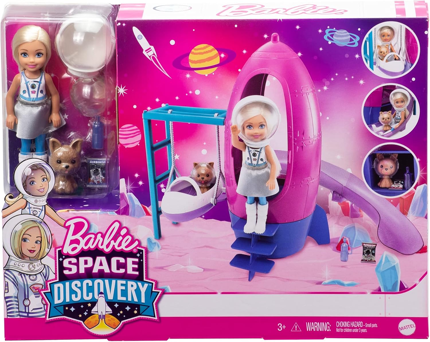 Barbie Space Discovery Chelsea Doll & Rocket Ship Playset with Puppy - Ages 3 to 7 6