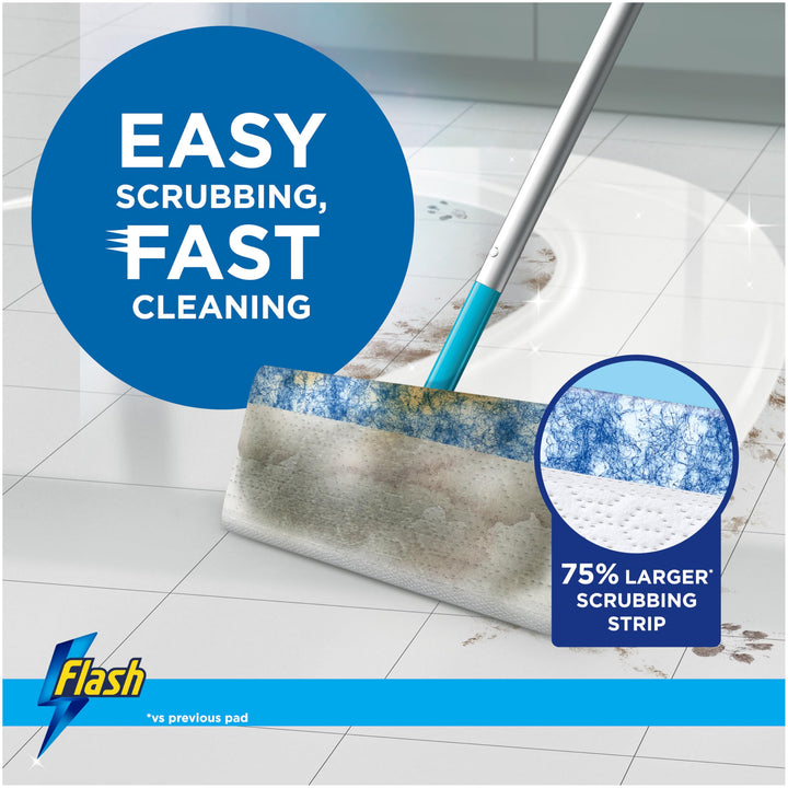 Flash Speedmop Floor Cleaner Starter Kit with Wet Refills – 1 Mop + 6 Cloths