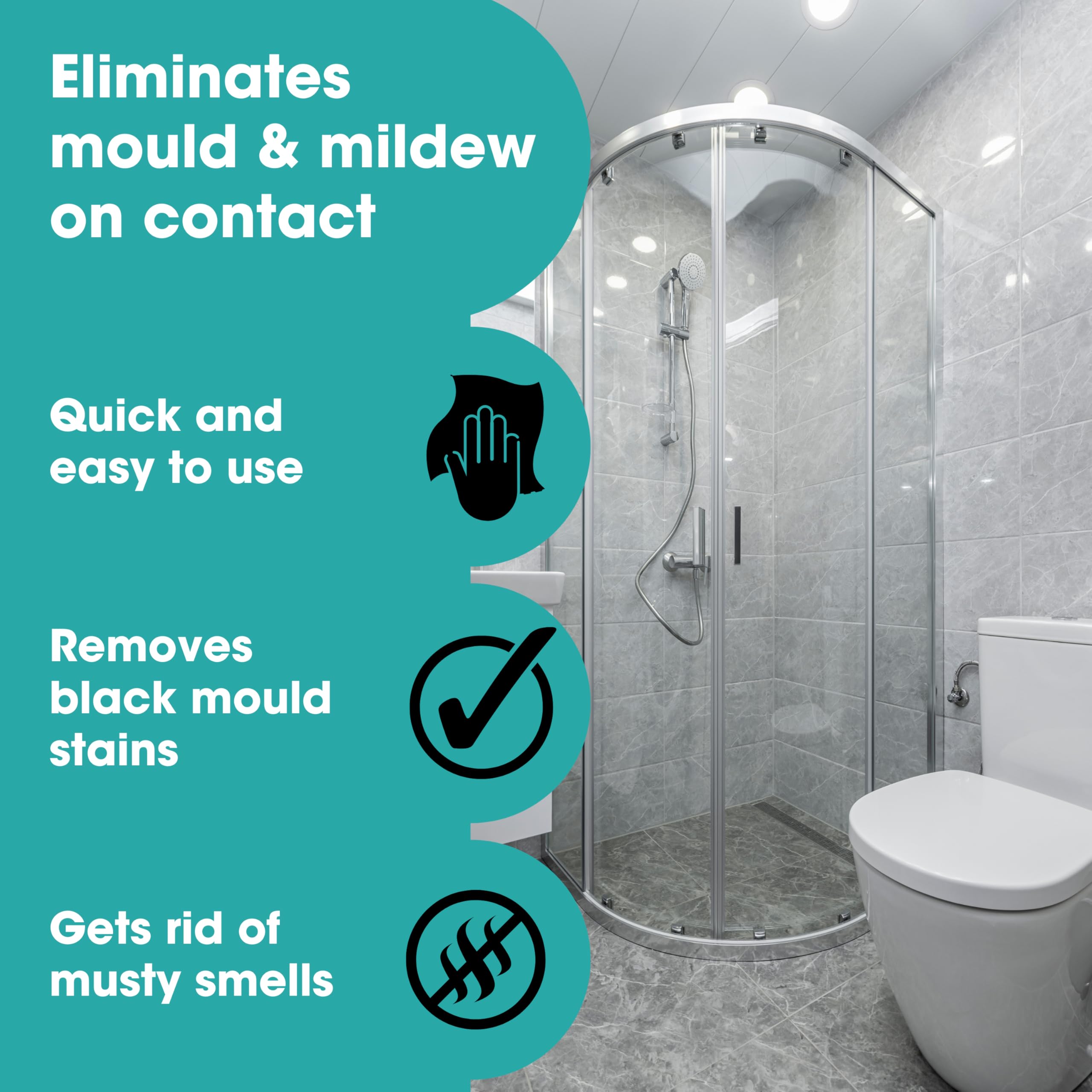 Furniture Clinic Bathroom Mould Remover Spray - Kills Black Mould & Mildew | 500ml Liquid